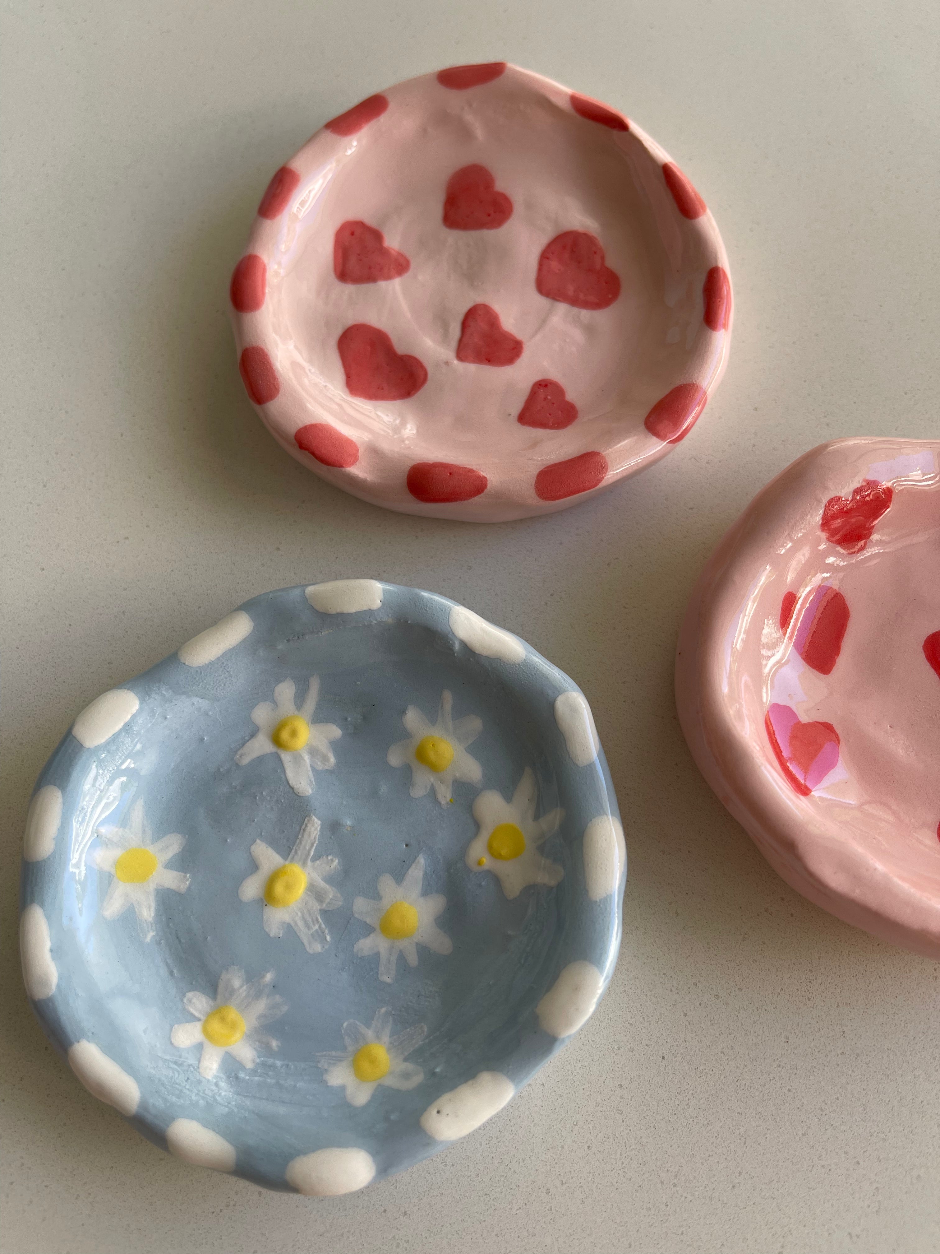 Mini Trinket Dishes - Hearts or Daisies