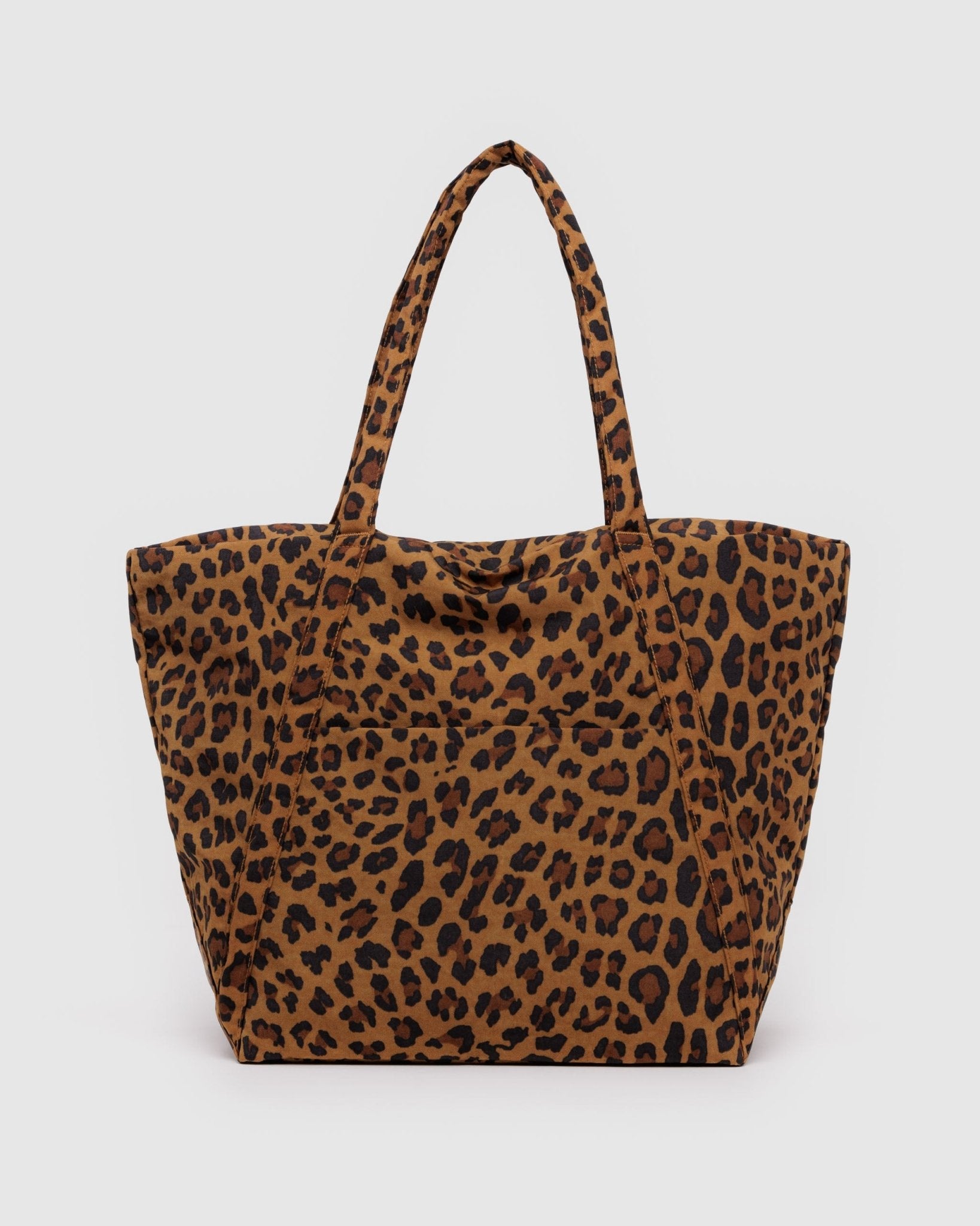 Leopard print cloud bag with outside pocket and carry handles - ANNIE.G