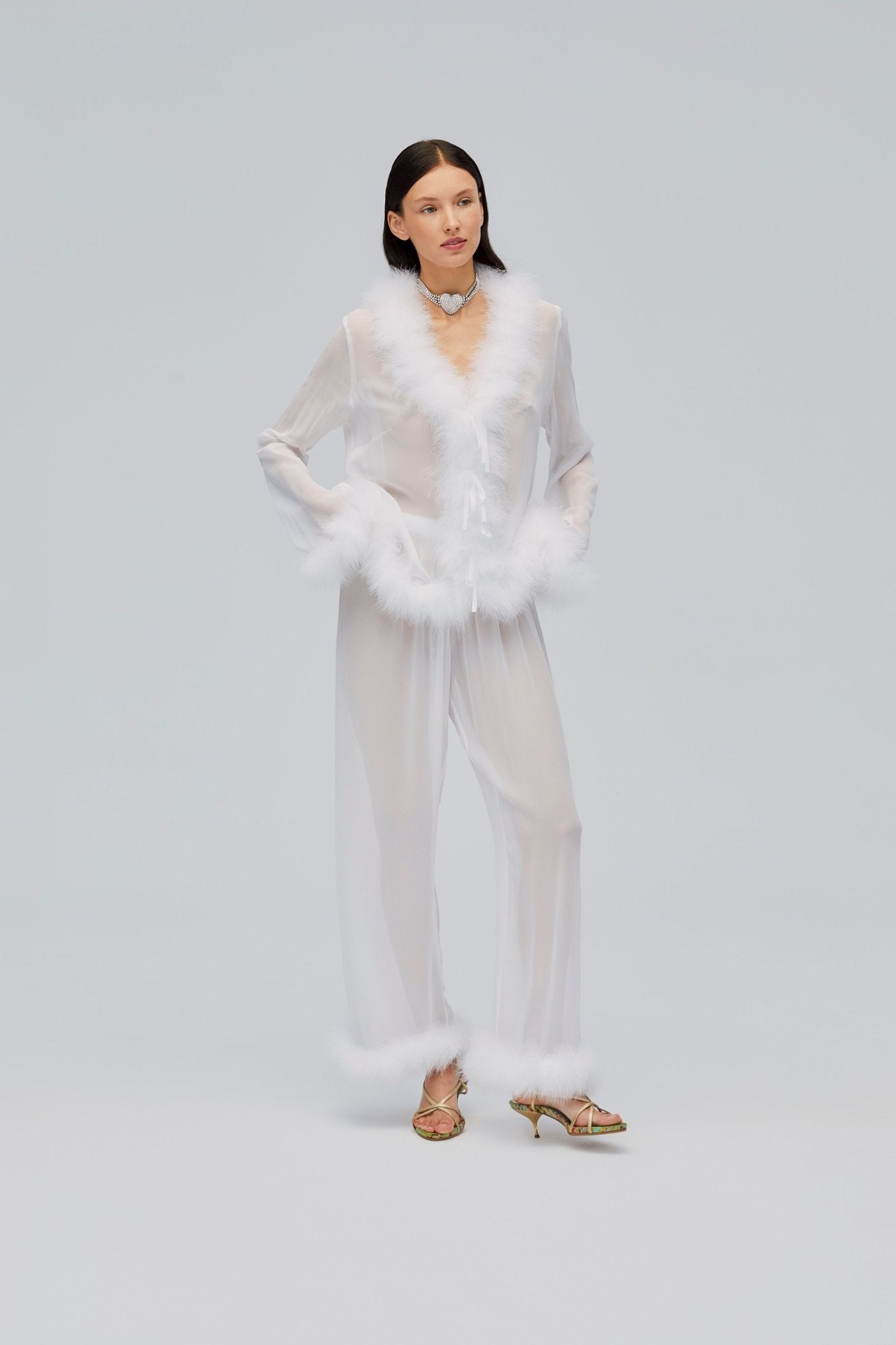 Afrodita Lounge Set in White - ANNIE.G