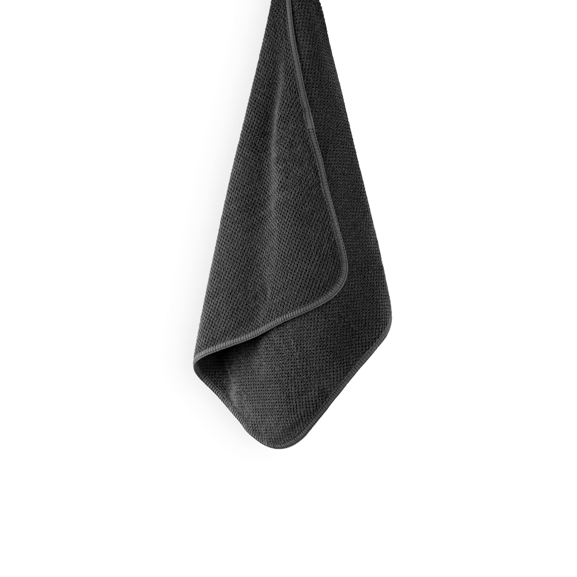 Storm coloured AG Waffle Sports Towel hanging on loop - ANNIE.G