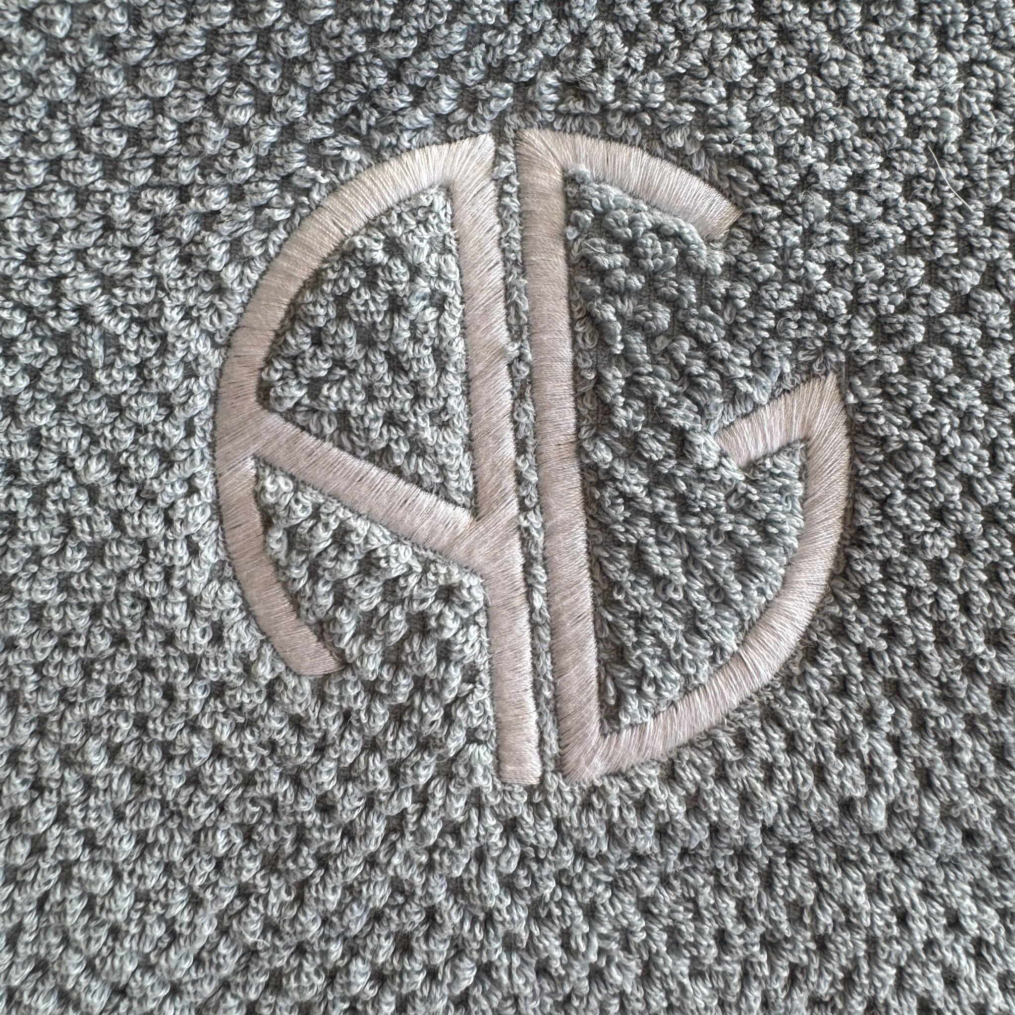 AG logo on light green Waffle Sports Towel - ANNIE.G