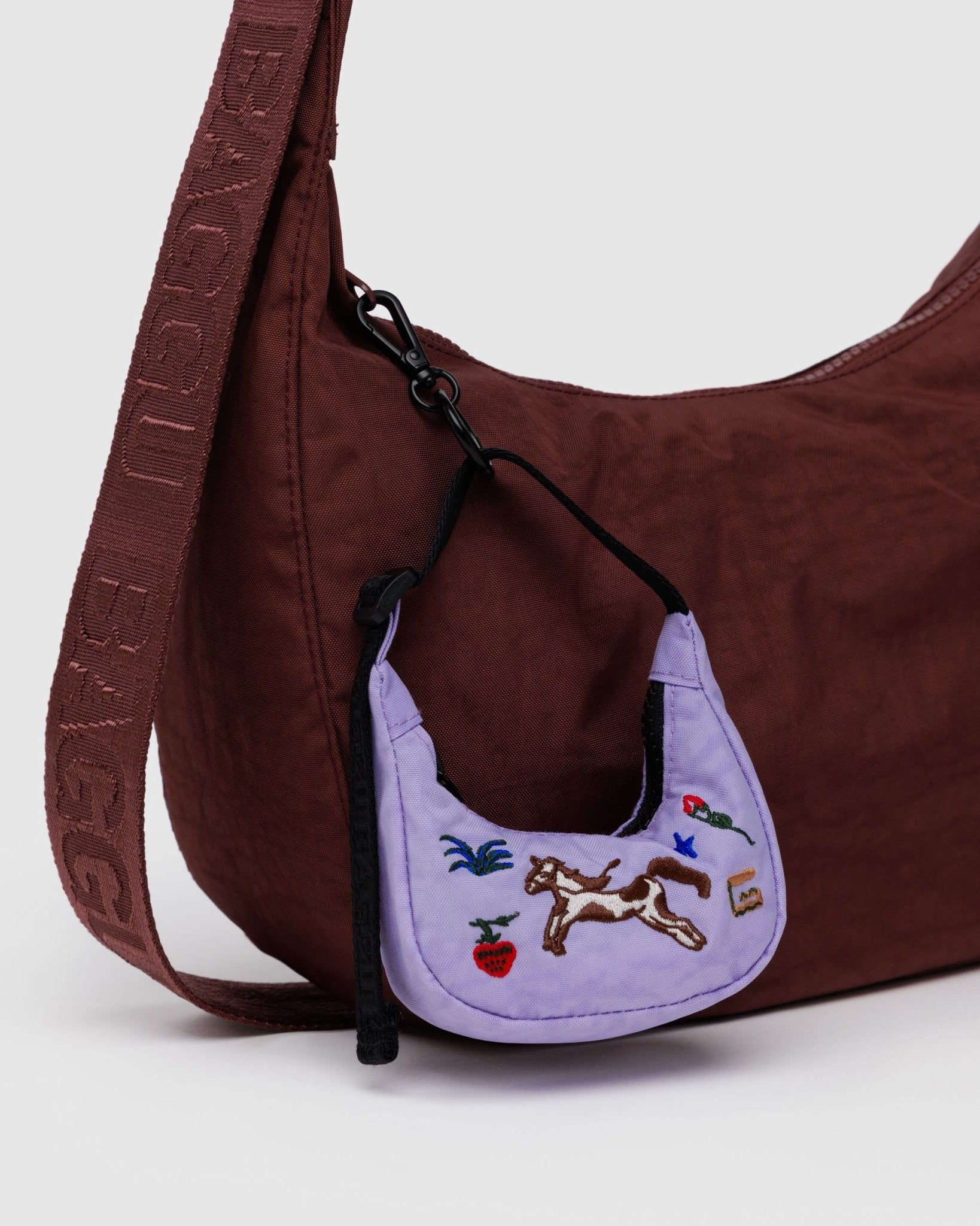 Baggu Crescent Bag CharmEmbroidered Pony2