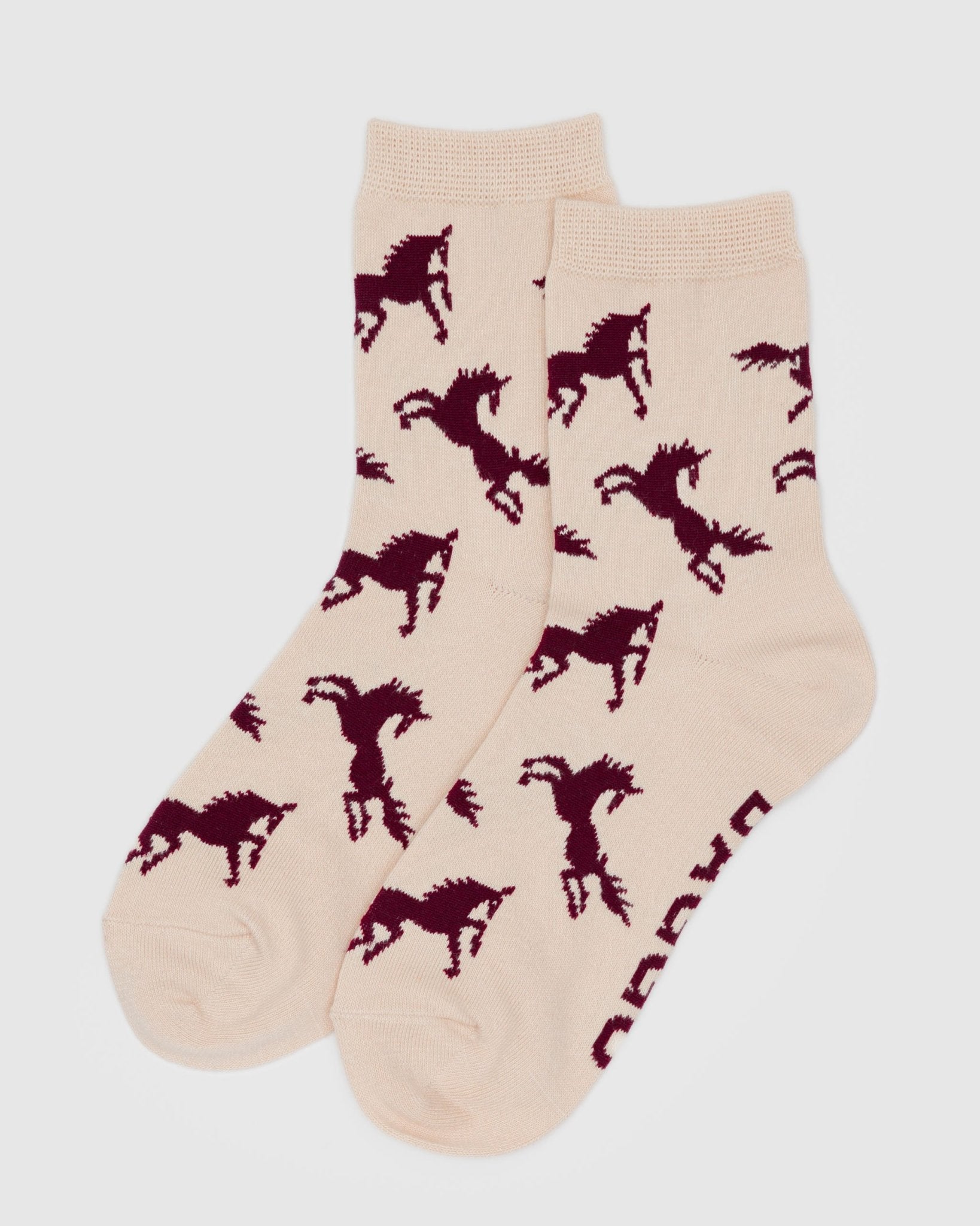 Baggu Crew SocksHorses1