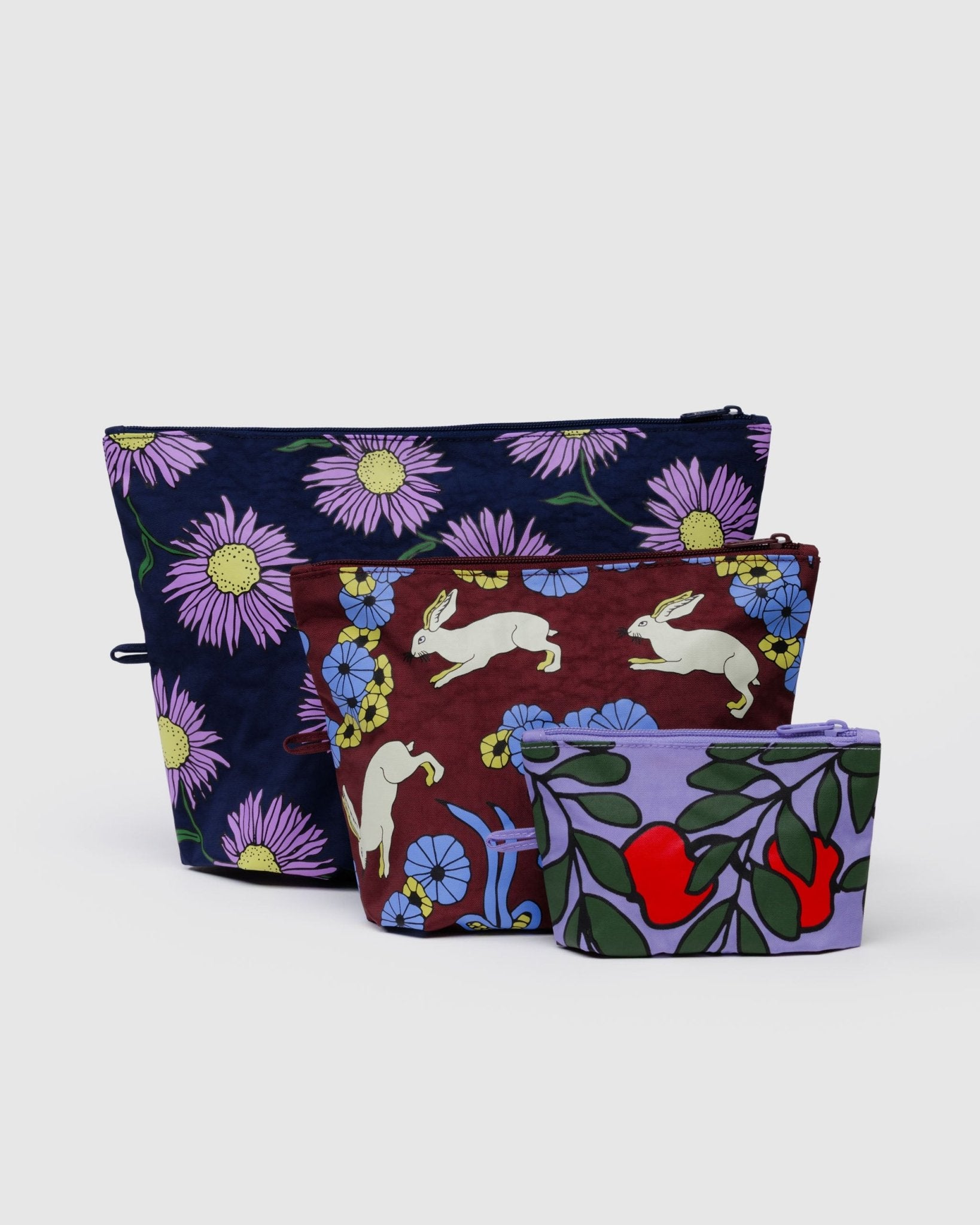 Baggu Go Pouch SetNight Orchard4