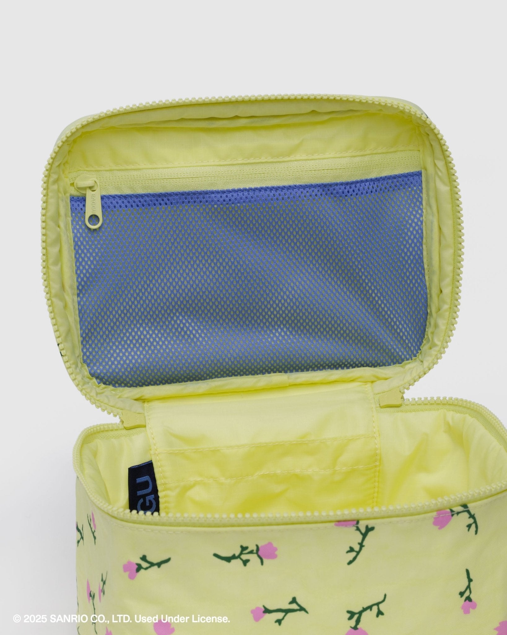 Baggu Large Cosmetic CasePainted Wildflower Yellow3