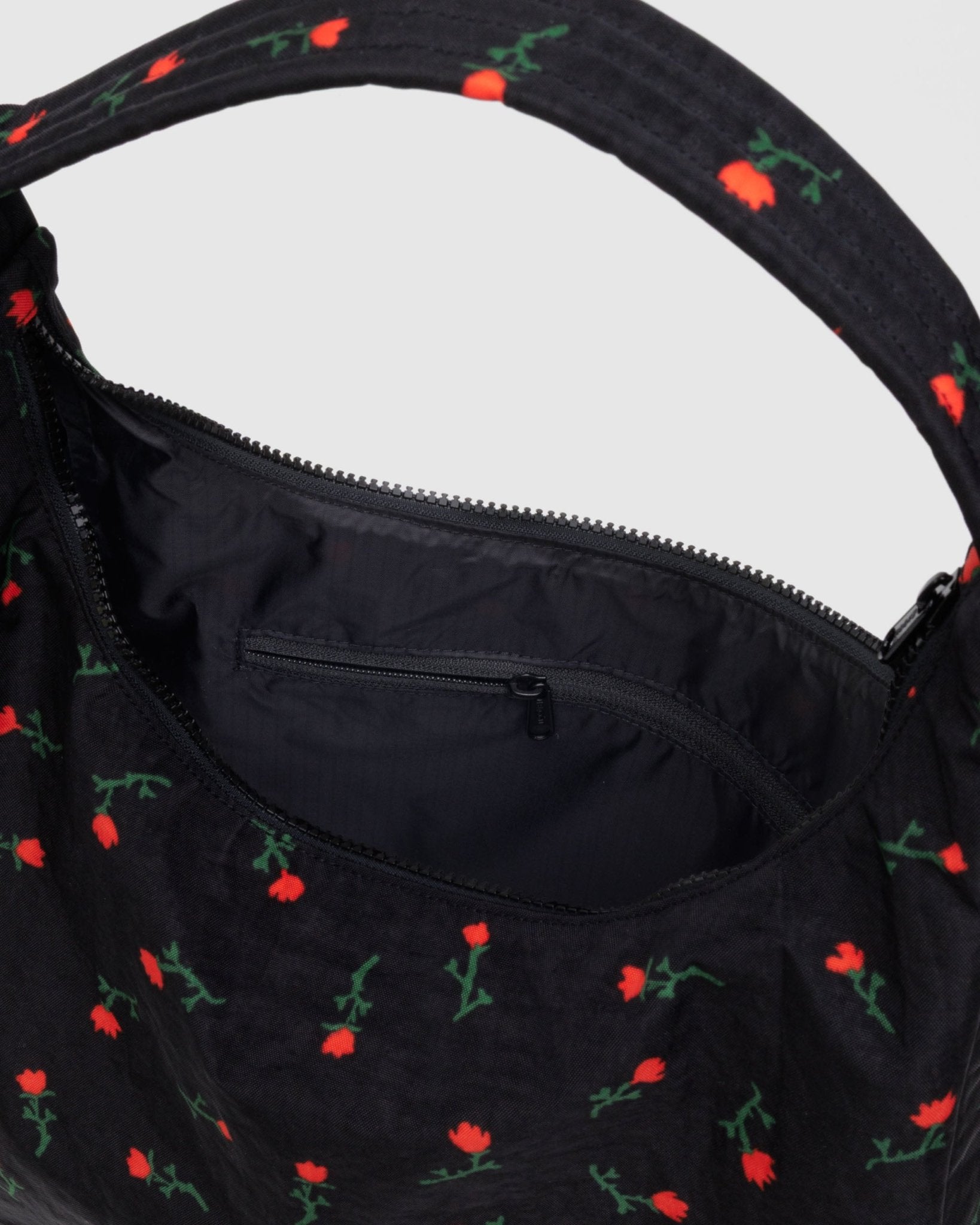 Baggu Nylon Shoulder BagPainted Wildflower Black3