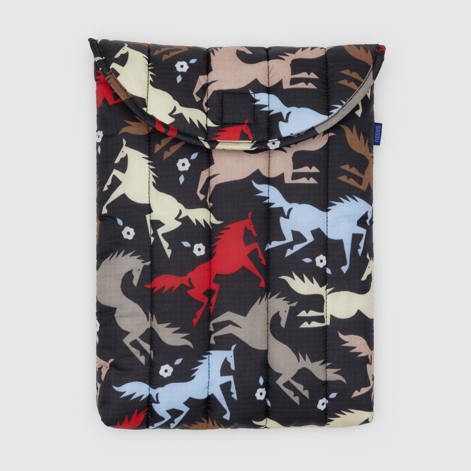 Baggu Puffy Laptop Sleeve 13"/14"Horse Cutouts10