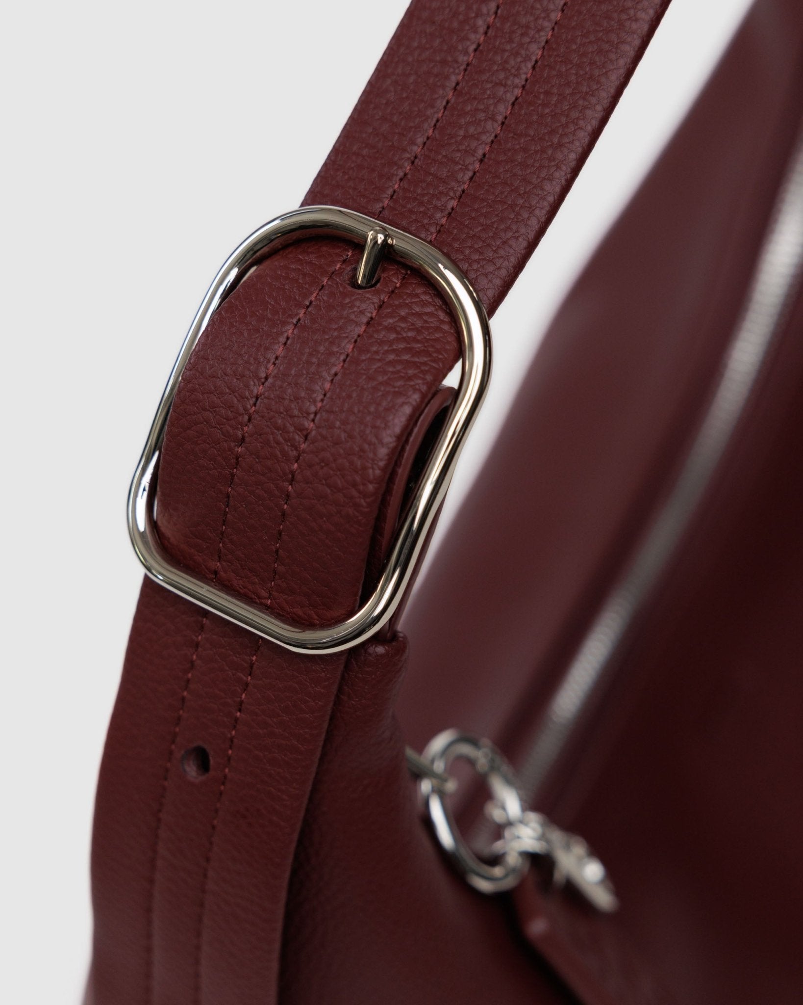 Baggu Recycled Leather Shoulder BagMahogany3