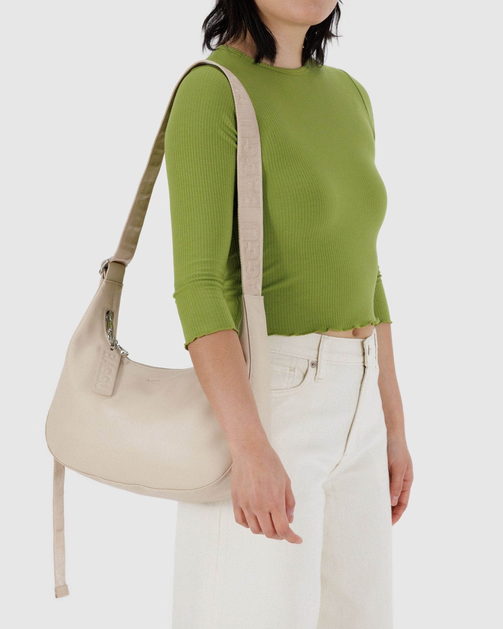 Baggu Medium Recycled Leather Crescent Bag - ANNIE.G