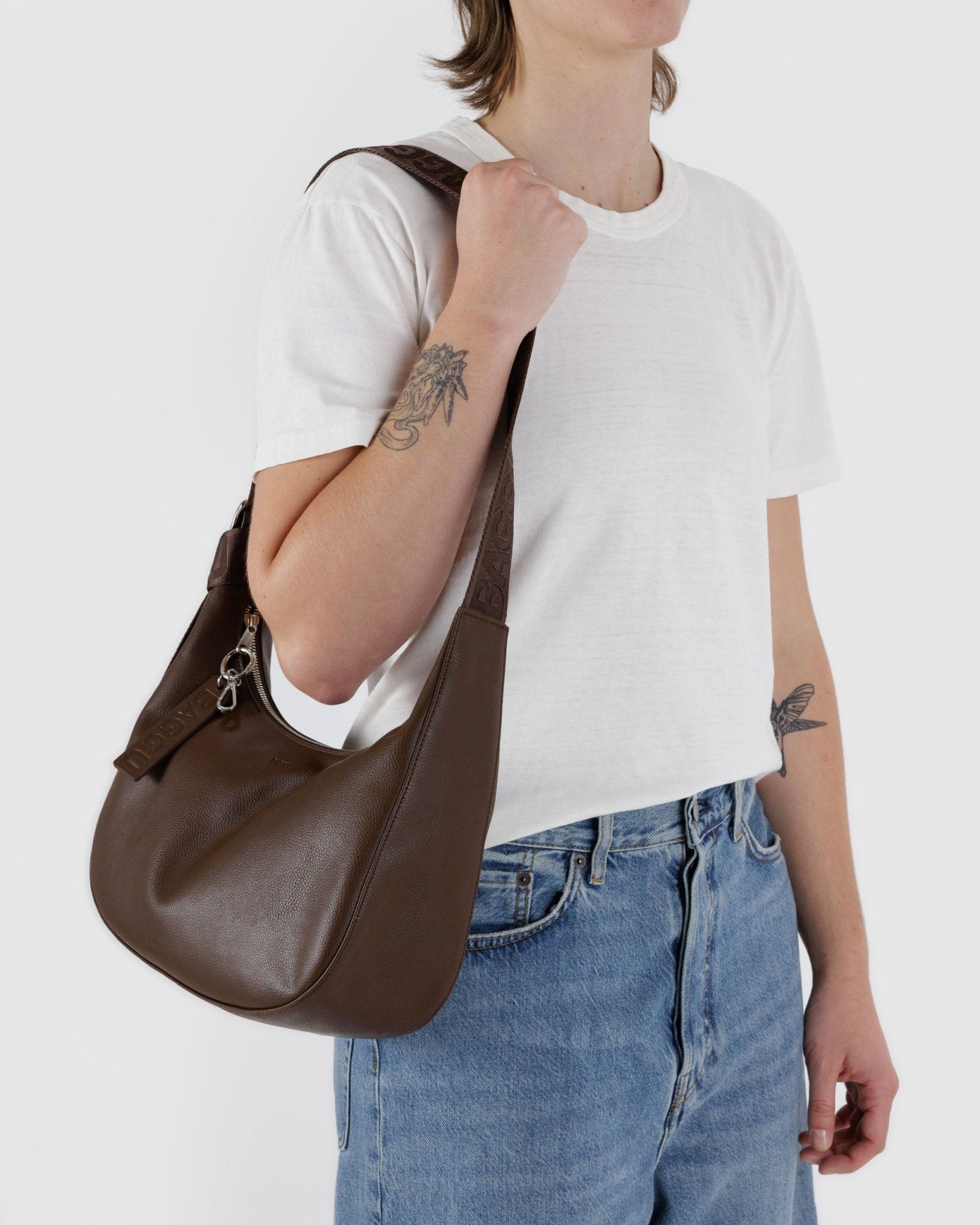 Baggu Medium Recycled Leather Crescent Bag - ANNIE.G