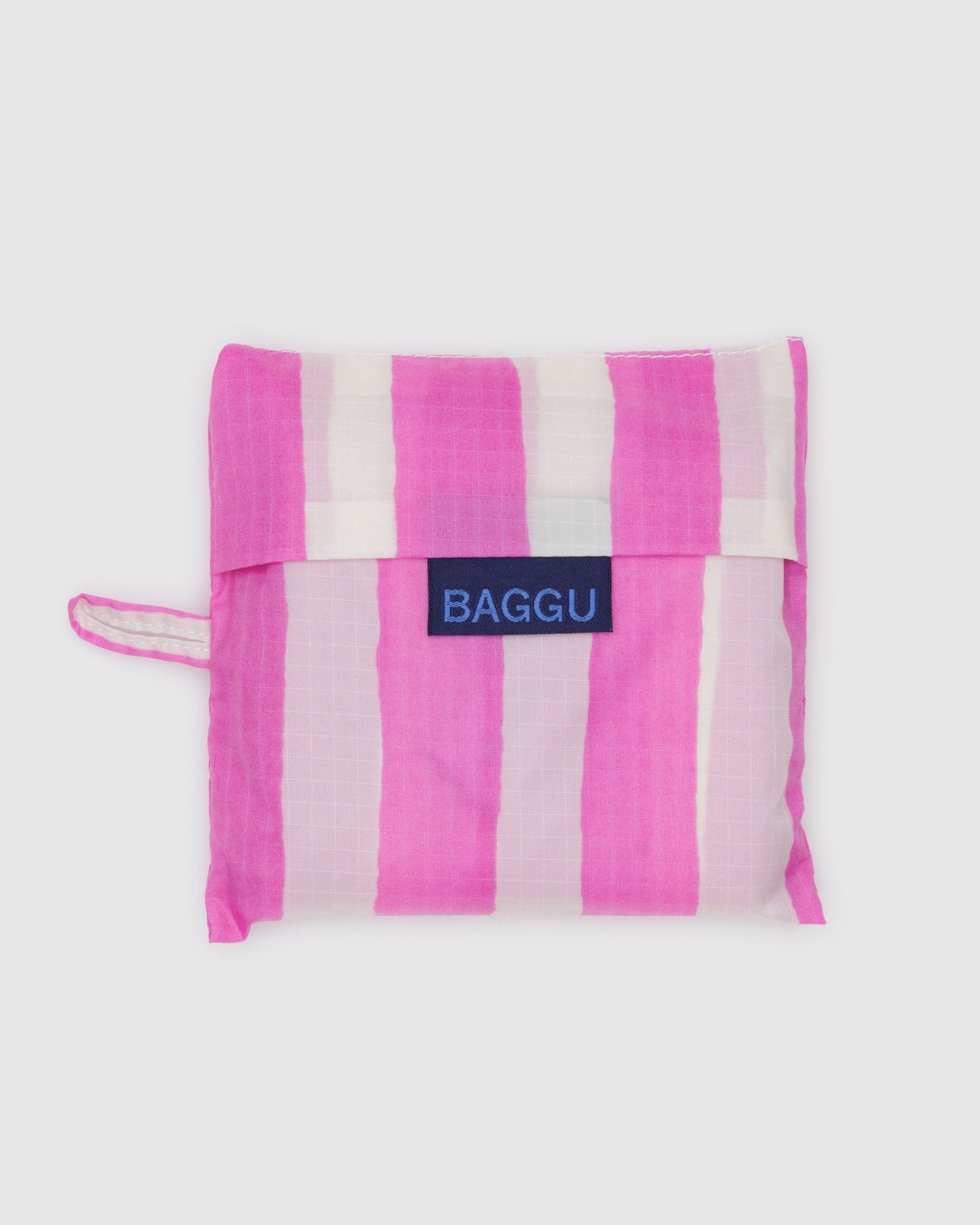 Standard Baggu Reusable Bag storage pouch in pink stripe - ANNIE.G