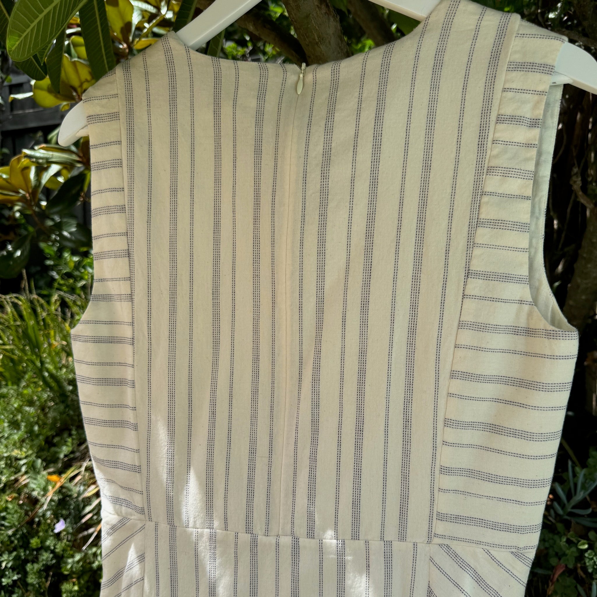 Bridget Dress in Cream Indigo - ANNIE.G