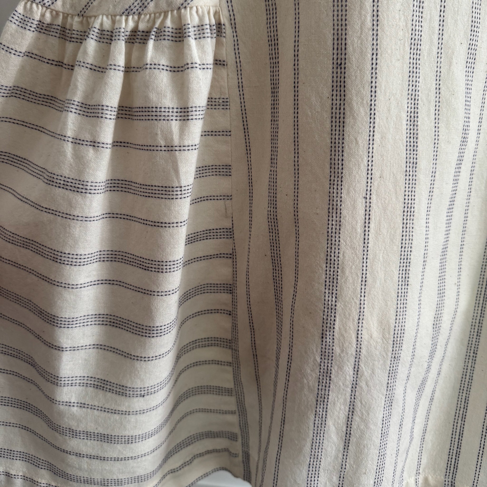 Bridget Dress in Cream Indigo - ANNIE.G