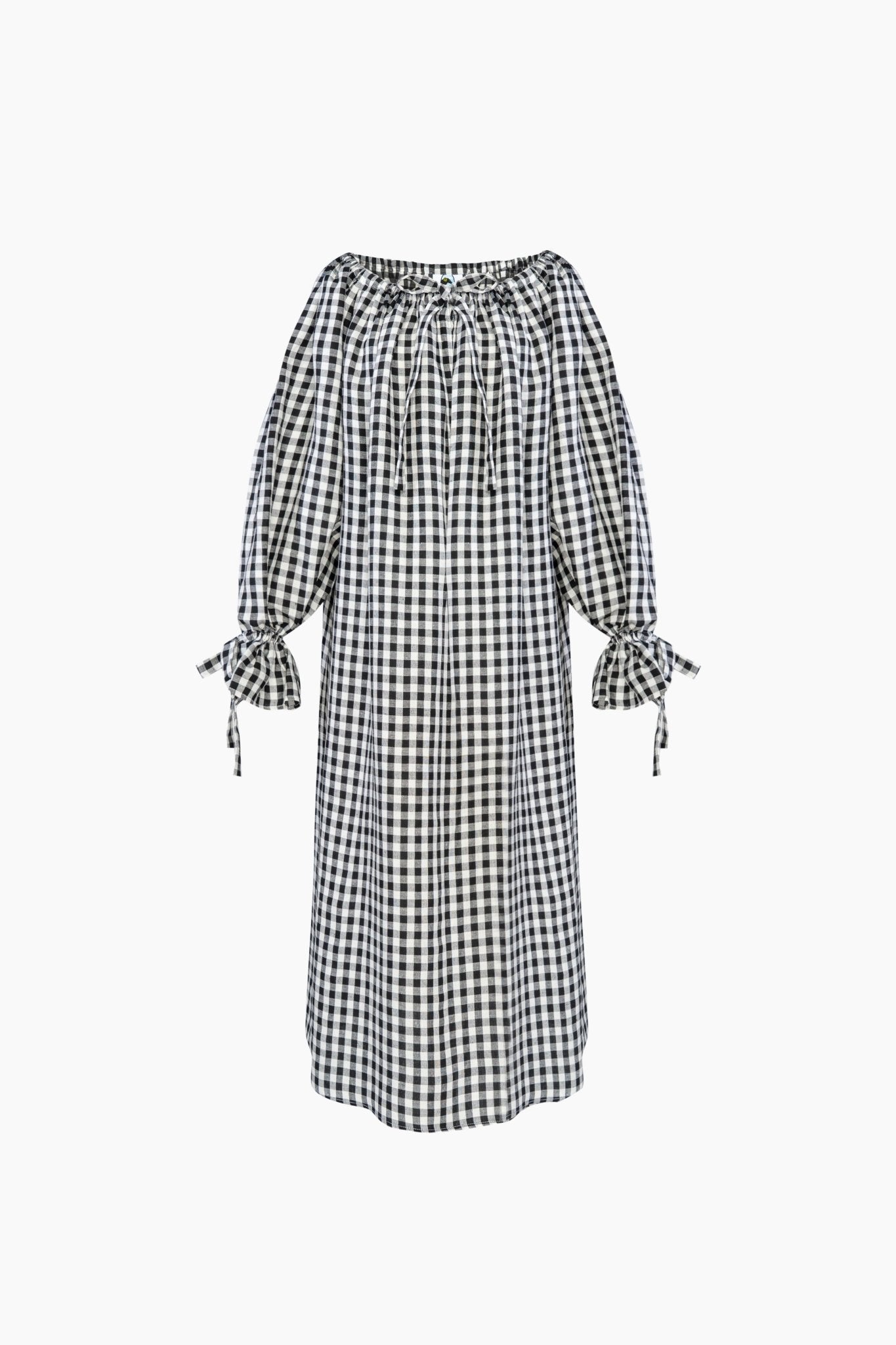 Cha - Cha Midi Dress in Black Vichy - ANNIE.G