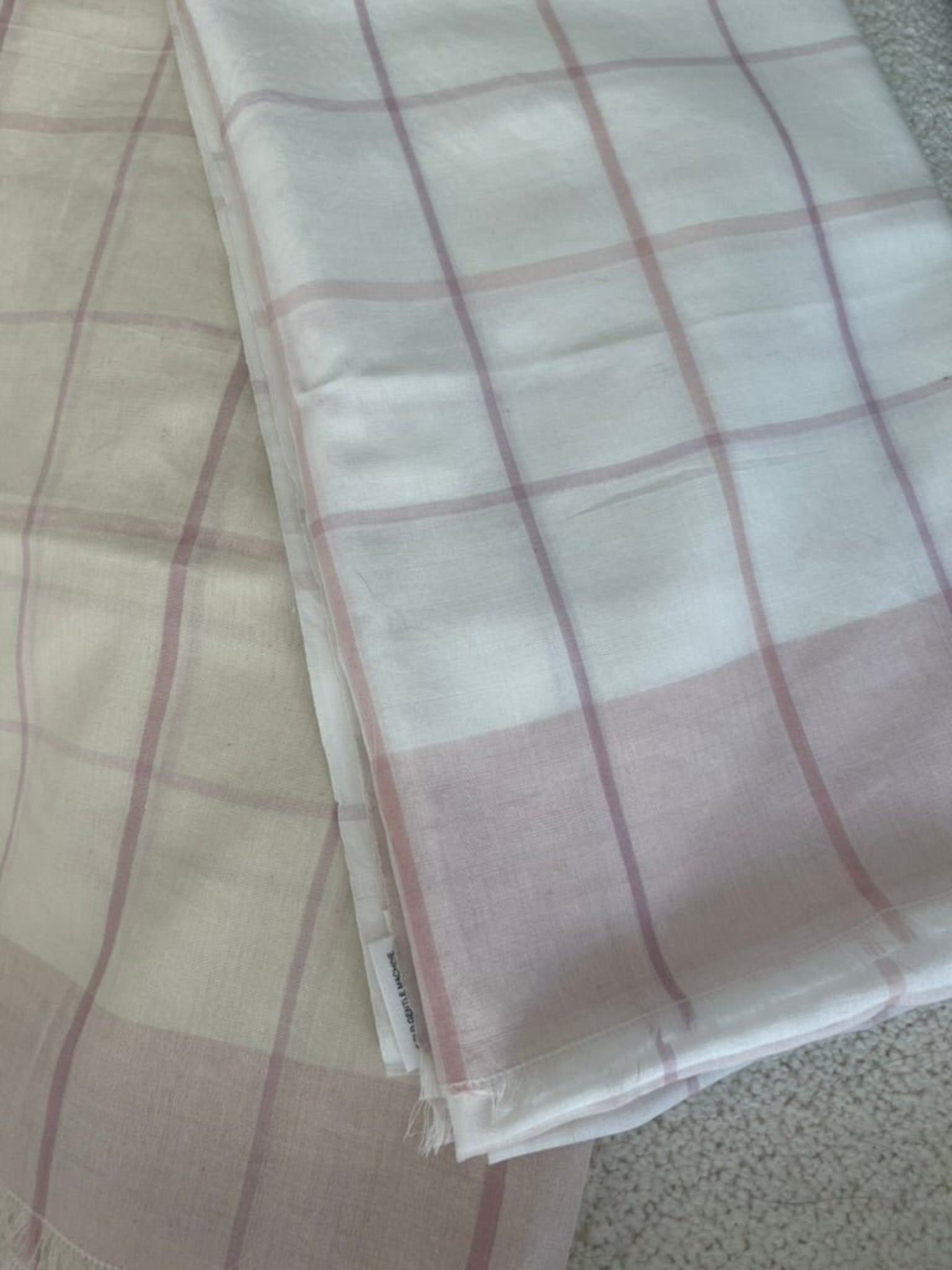 Classic Pink Check Sarong - ANNIE.G