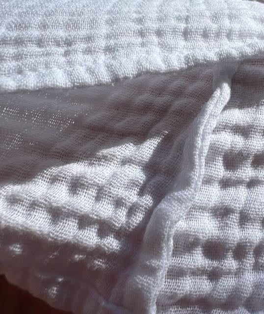 Cotton Gauze V Neck Top - ANNIE.G
