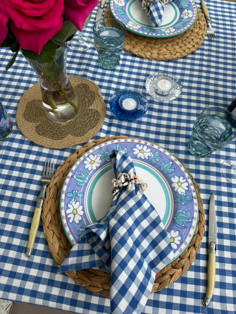 Gingham Cotton Napkins Set of 6 - ANNIE.G