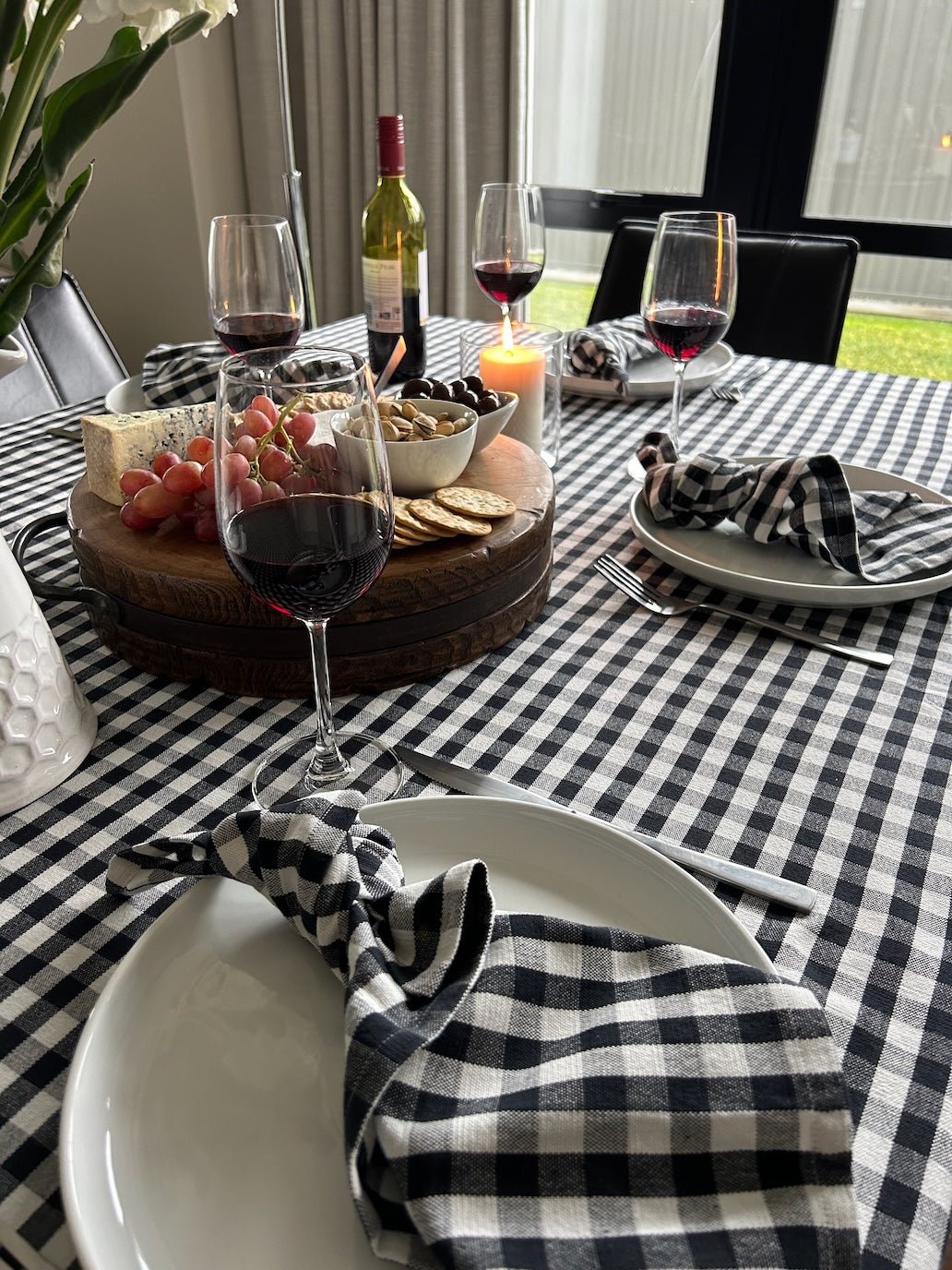 Gingham Cotton Napkins Set of 6 - ANNIE.G