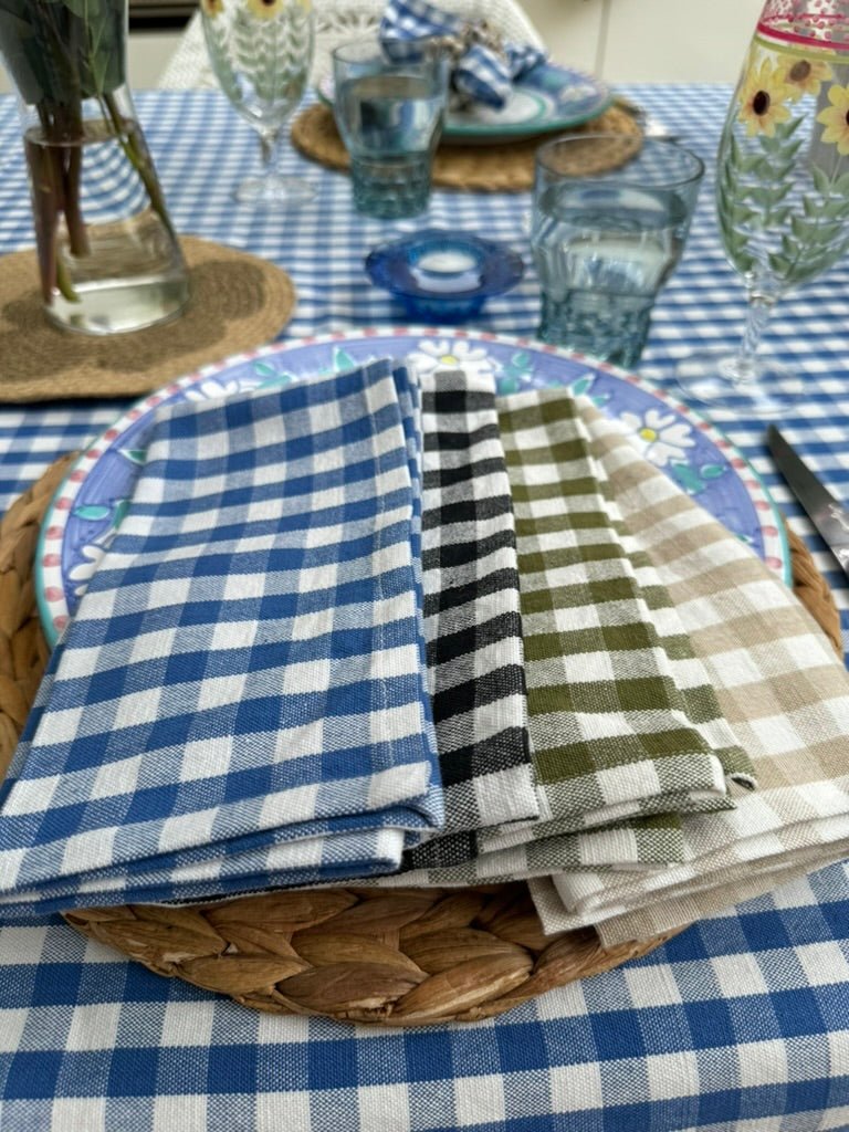Gingham Cotton Tablecloth - ANNIE.G