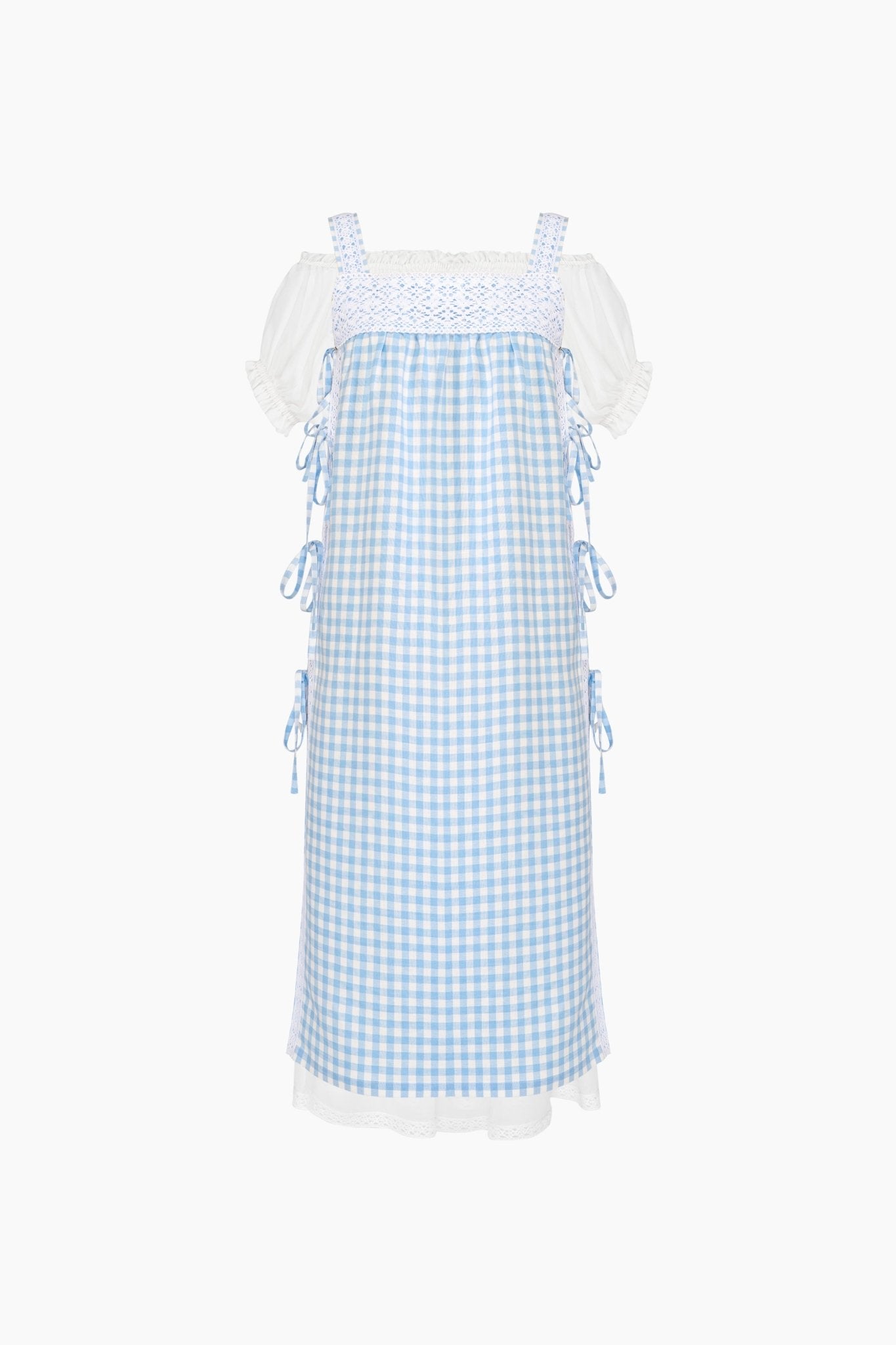 Greta Layered Linen Midi Dress - ANNIE.G