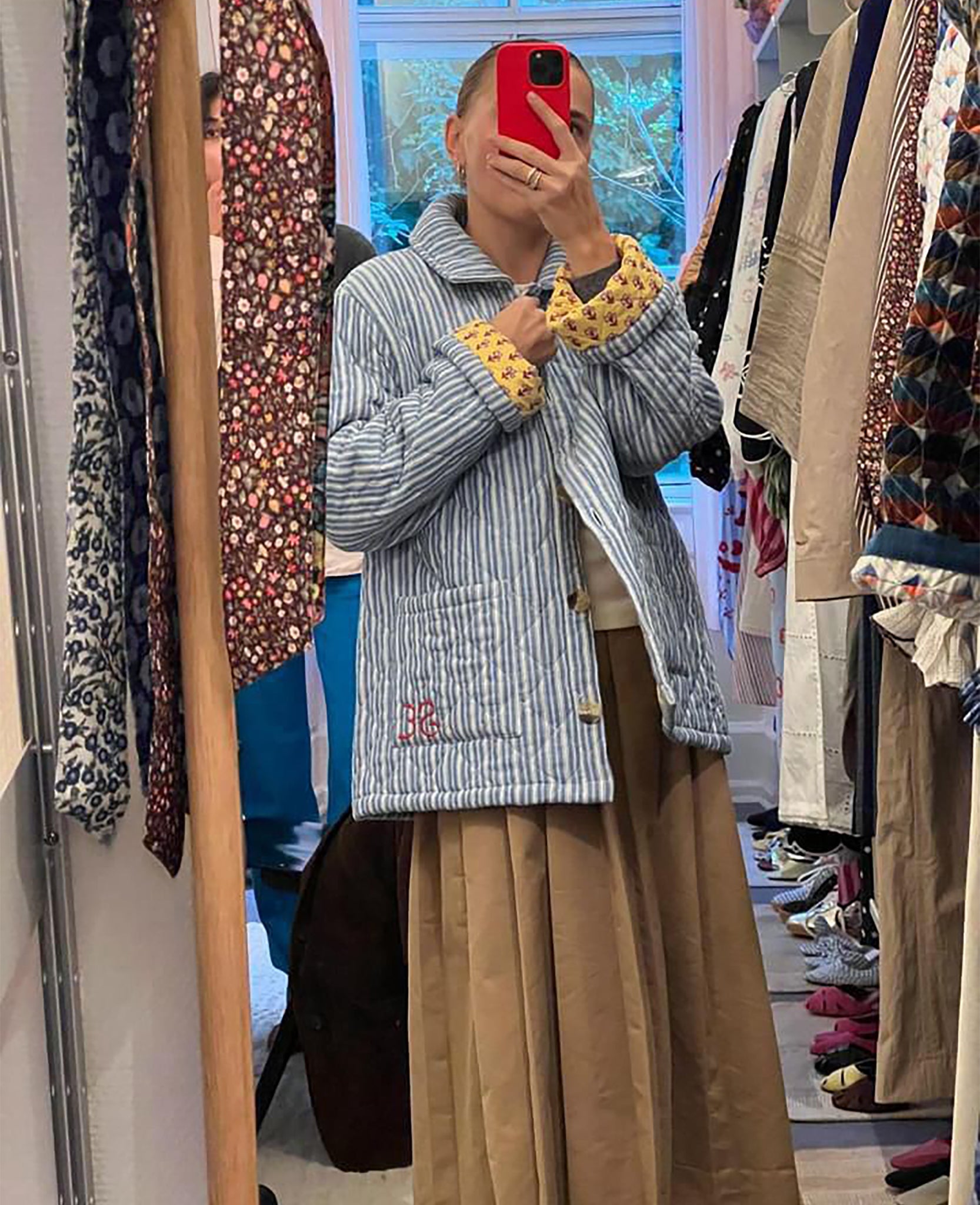 Ira Jacket in Blue Stripes - ANNIE.G