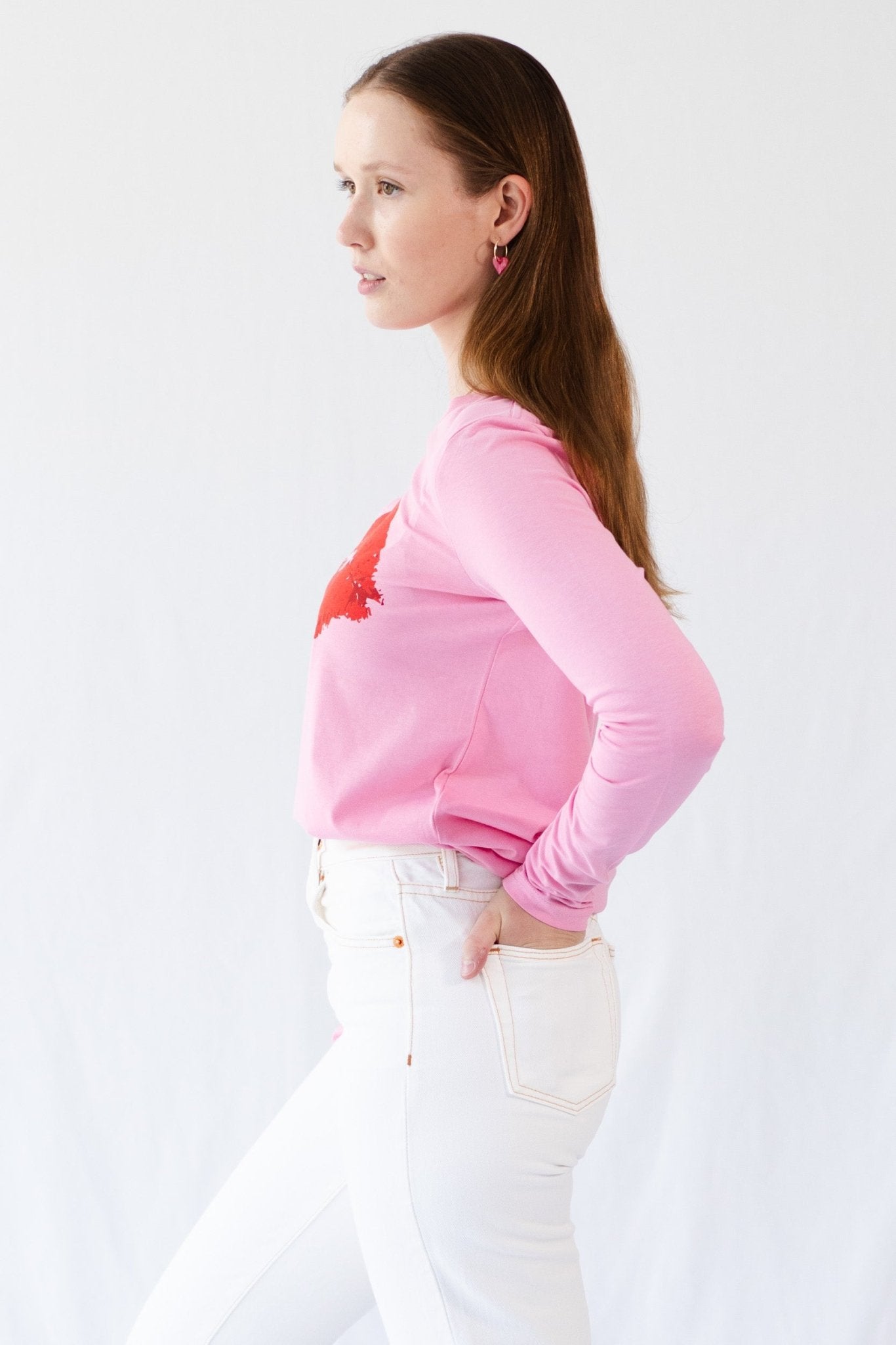 Lips Long Sleeve Cotton T-Shirt - ANNIE.G