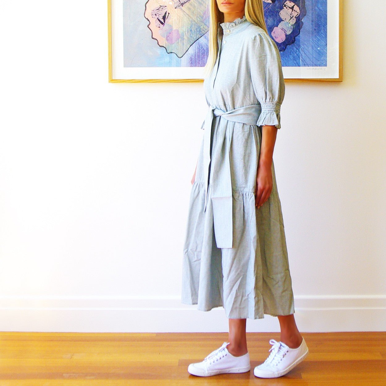 Lottie Yarn Dyed Fine Stripe Dress - ANNIE.G