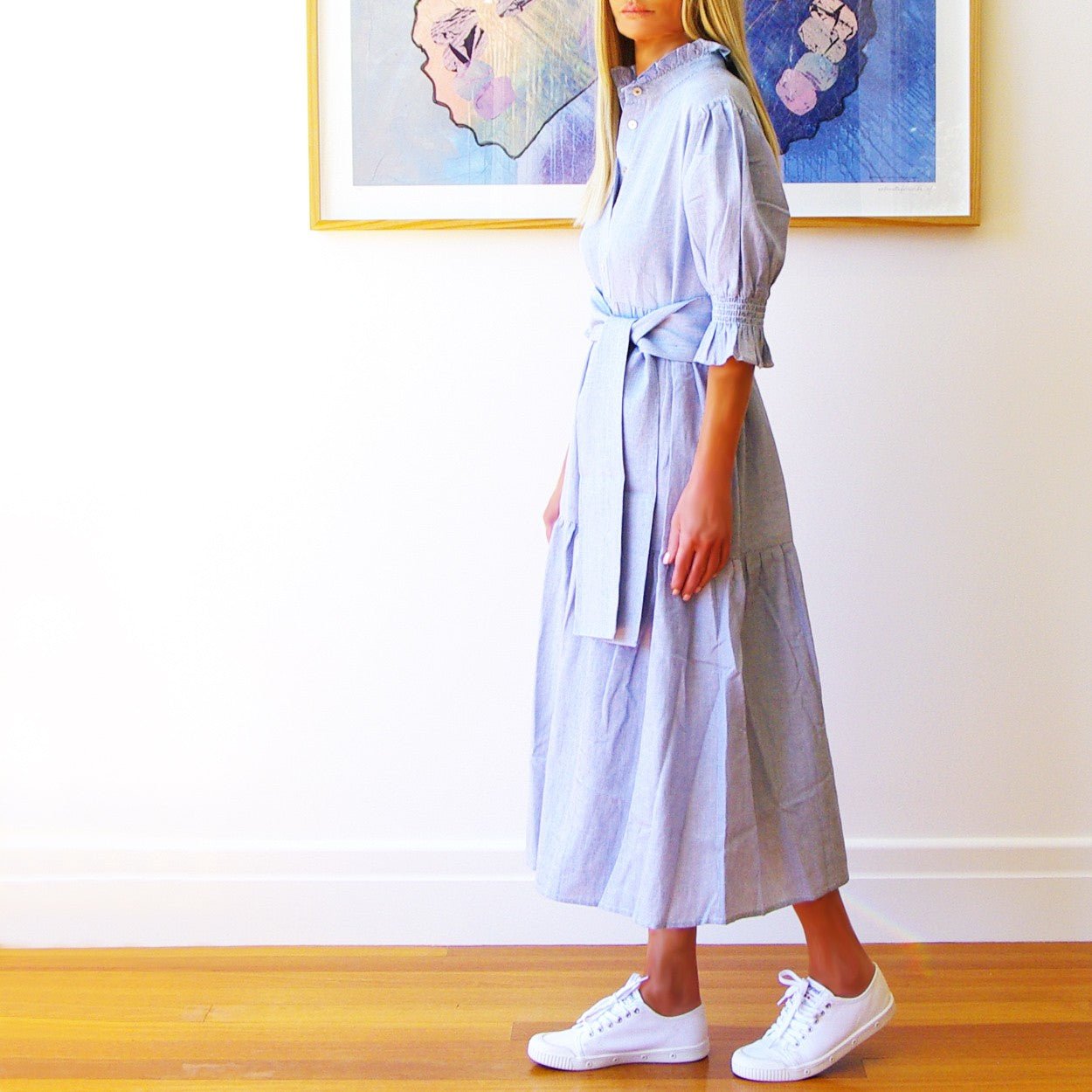 Lottie Yarn Dyed Fine Stripe Dress - ANNIE.G