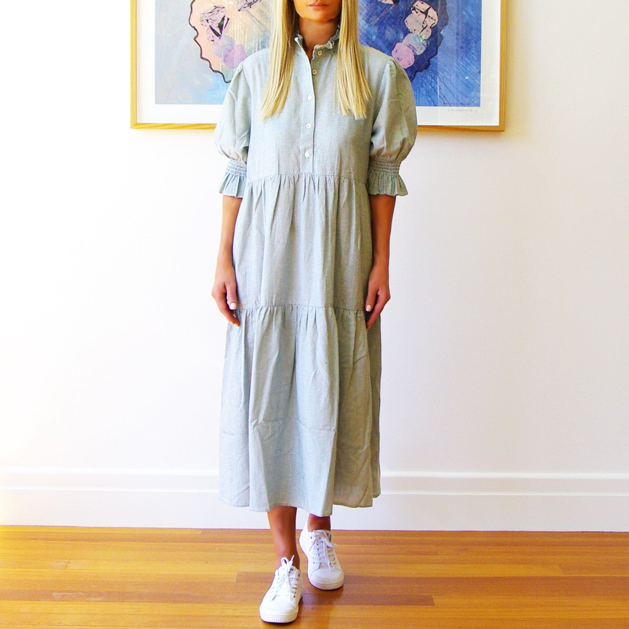 Lottie Yarn Dyed Fine Stripe Dress - ANNIE.G