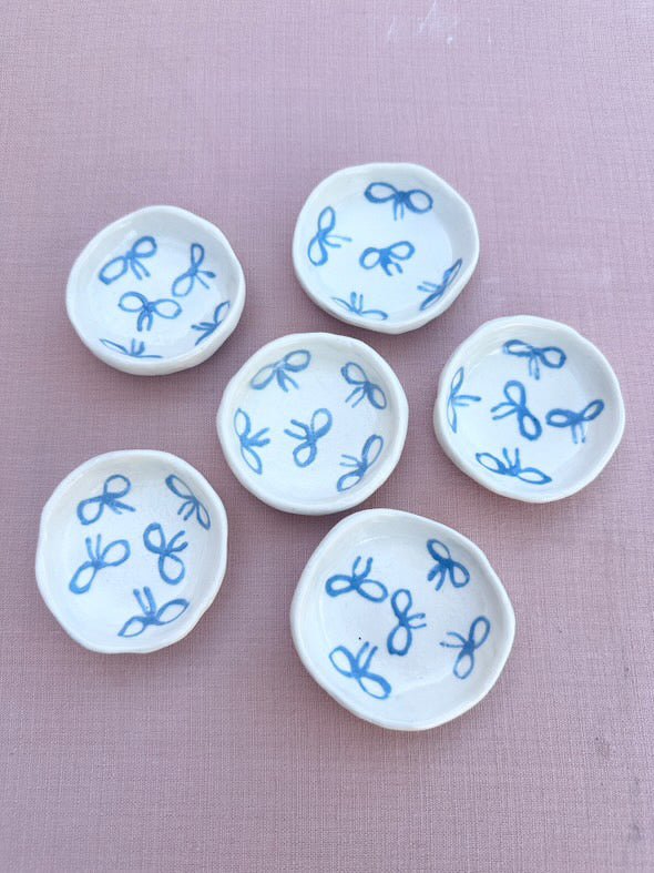 Mini Bow Trinket Dishes Light Blue - ANNIE.G