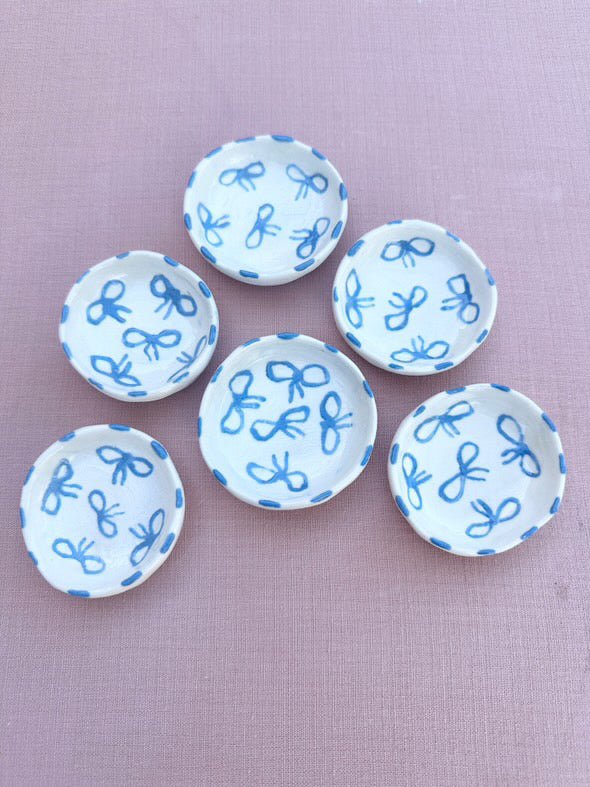 Mini Bow Trinket Dishes Light Blue - ANNIE.G