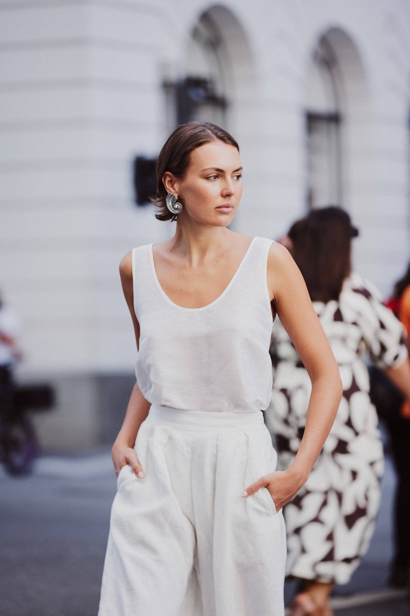 Sofia Cami Top in White - ANNIE.G