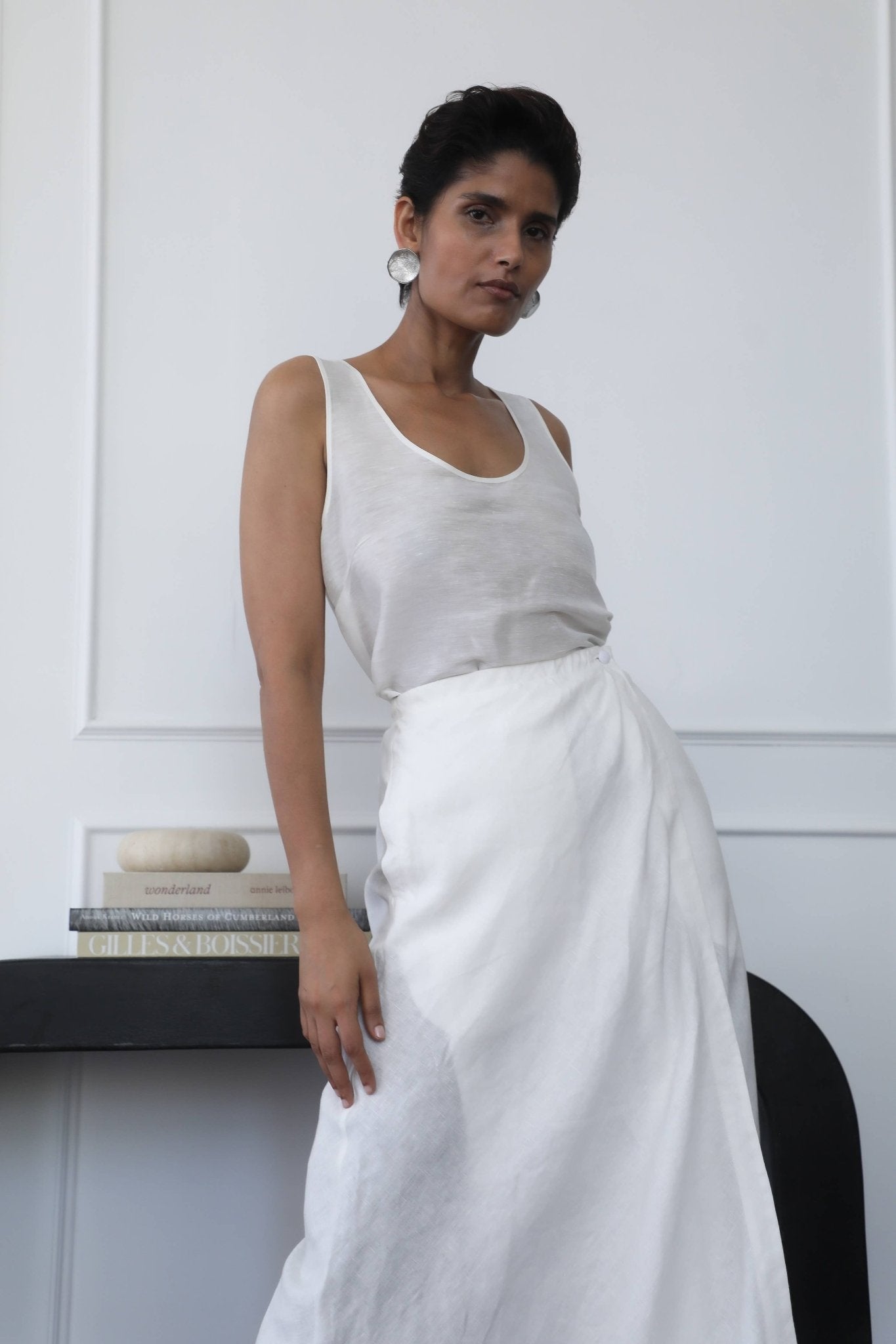 Sofia Cami Top in White - ANNIE.G