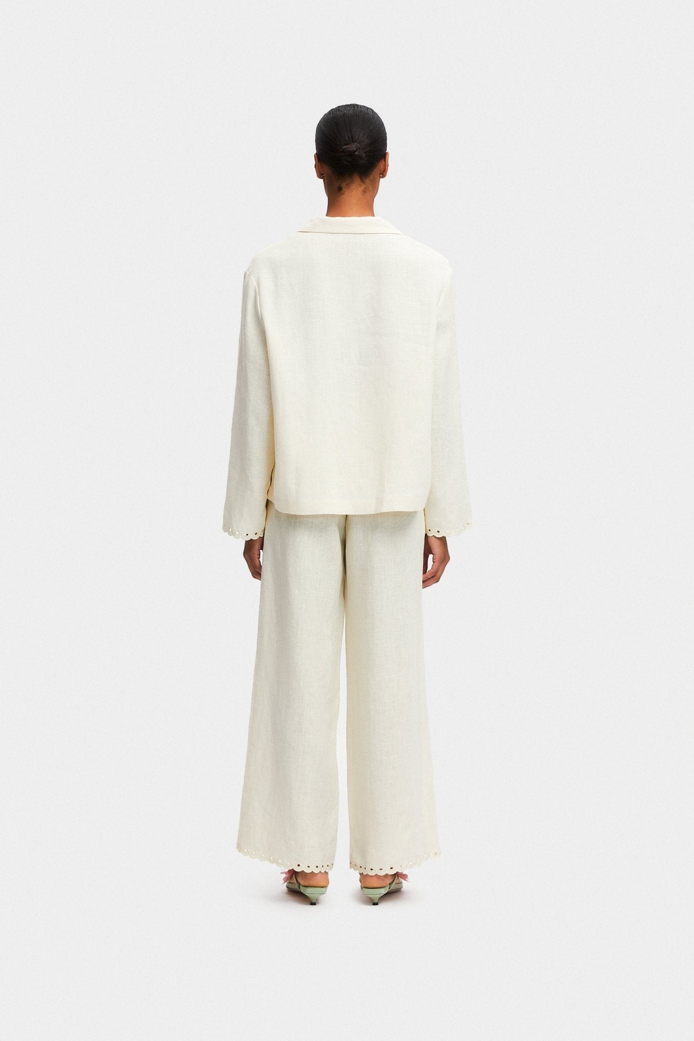 Sofia Linen Embroidered Shirt - ANNIE.G