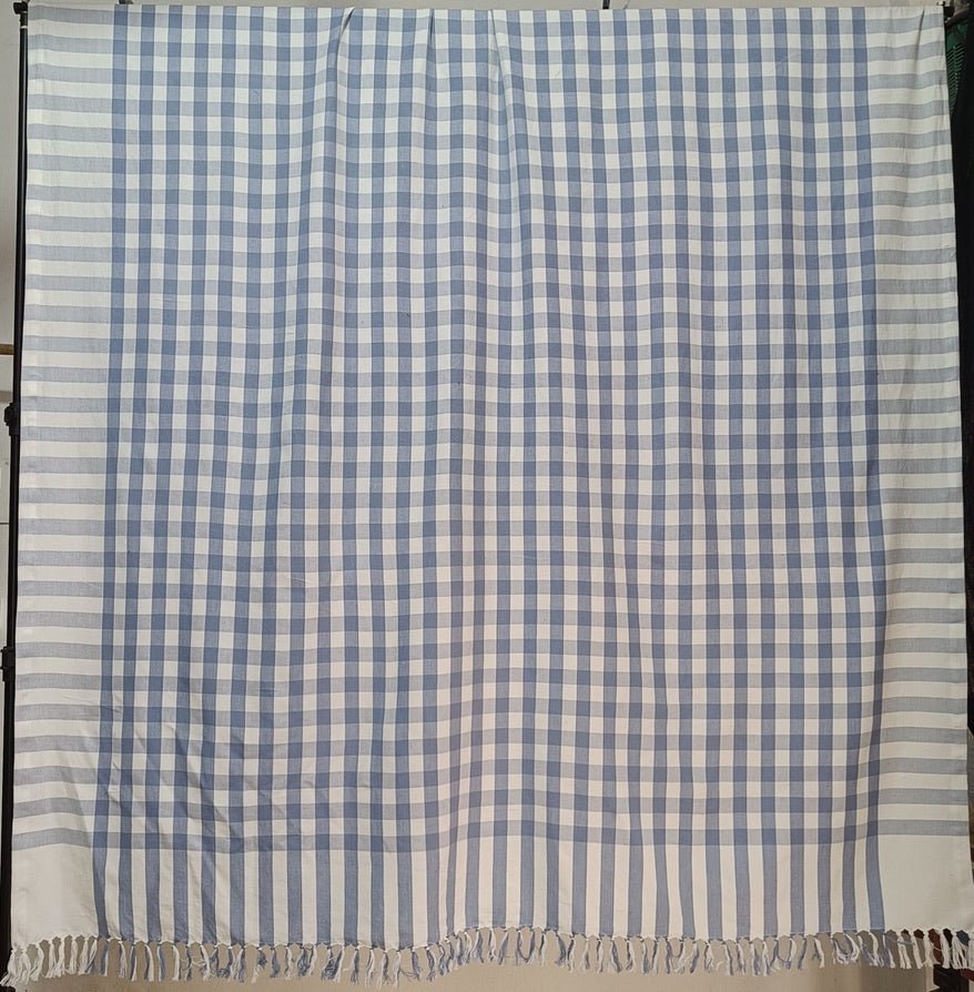 Tablecloth Coastline Check Periwinkle - ANNIE.G