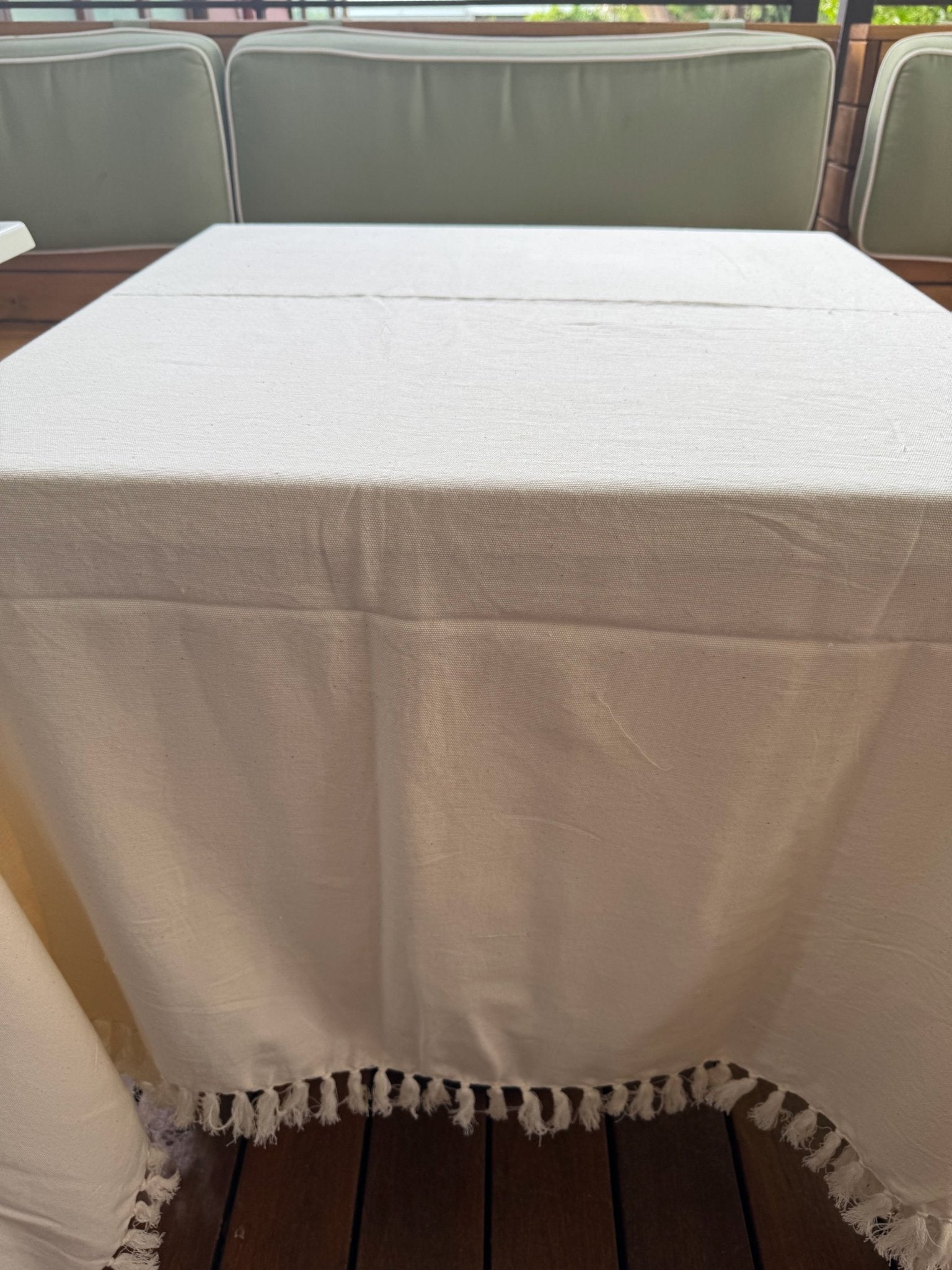 Tablecloth Cotton Square in Natural - ANNIE.G