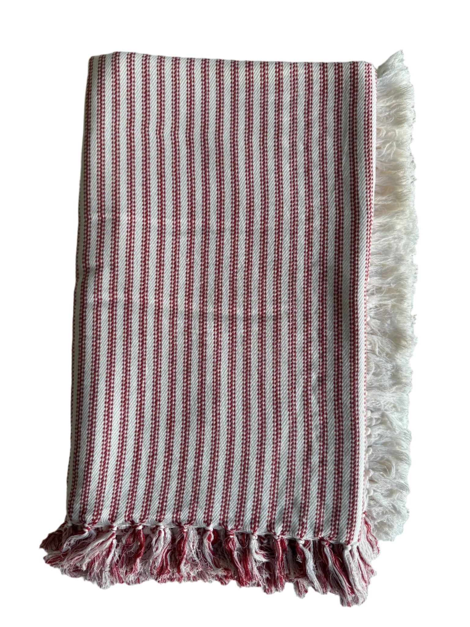 tablecloth-square-red-ticking-folded-handknotted-edge