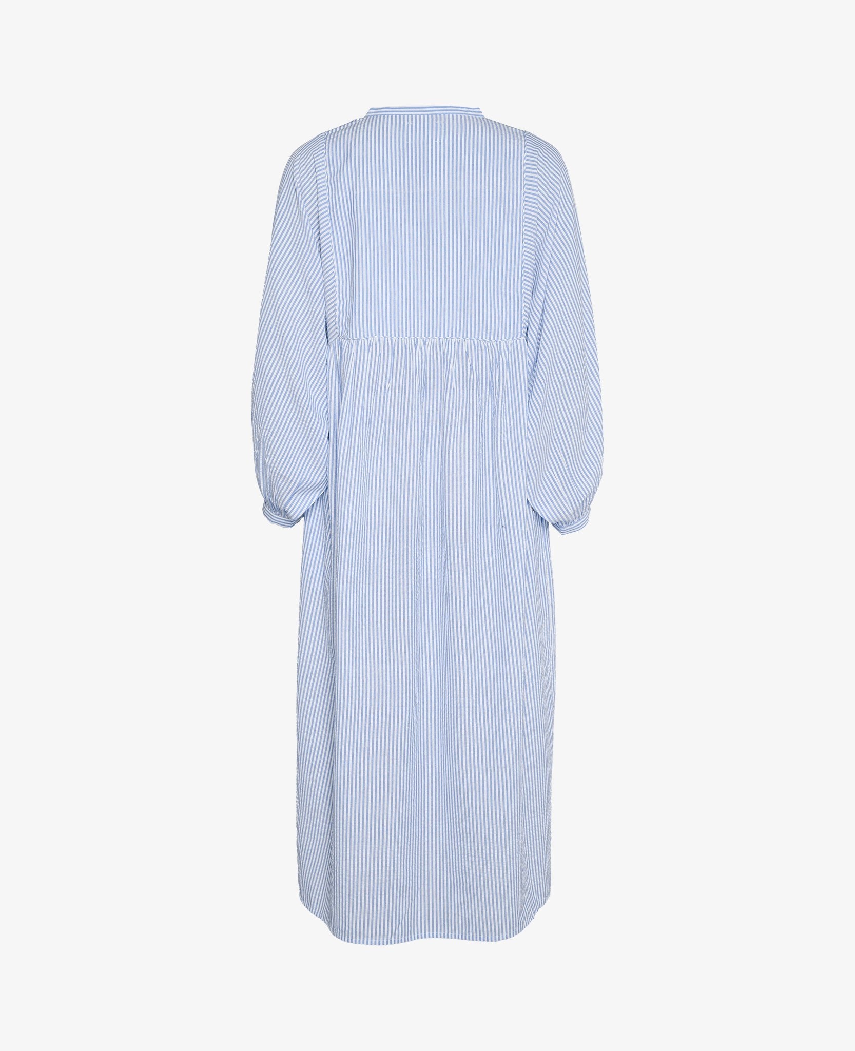 Vera Cotton Dress in Light Blue and White - ANNIE.G