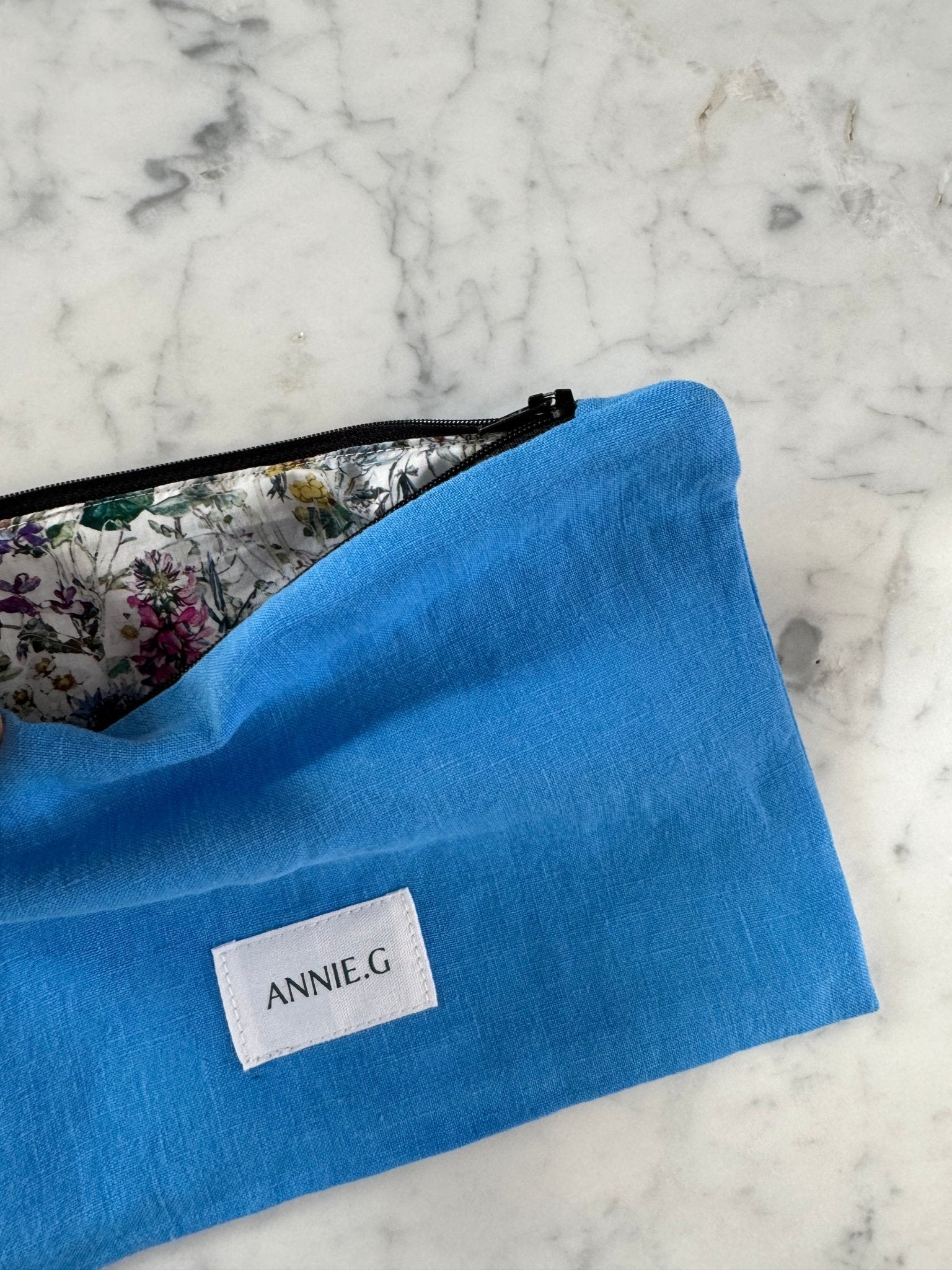 Zipper Pouch - Cornflower Blue - ANNIE.G