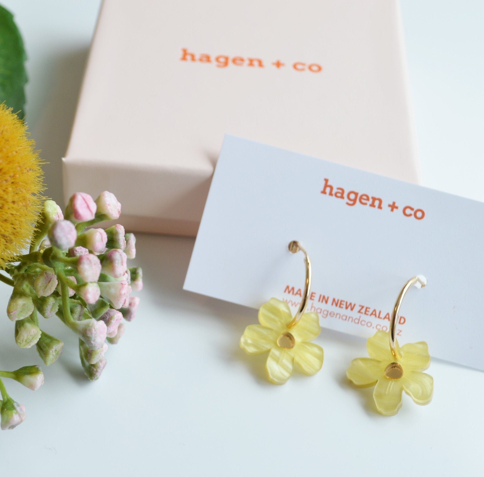 gift box of yellow Wildflower Earrings - ANNIE.G