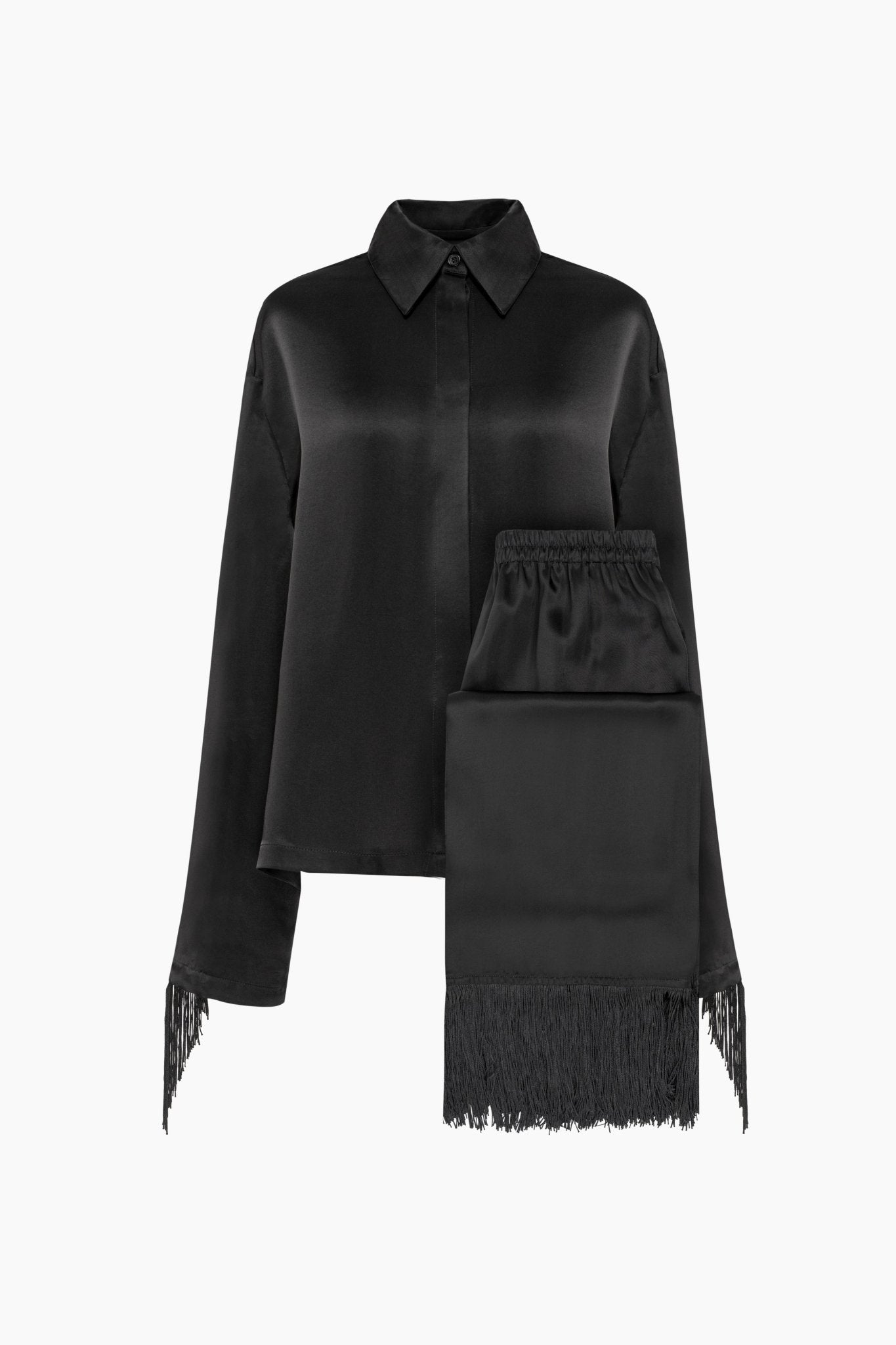 Black Cosmic Cowboy Fringed Pyjama Set - ANNIE.G