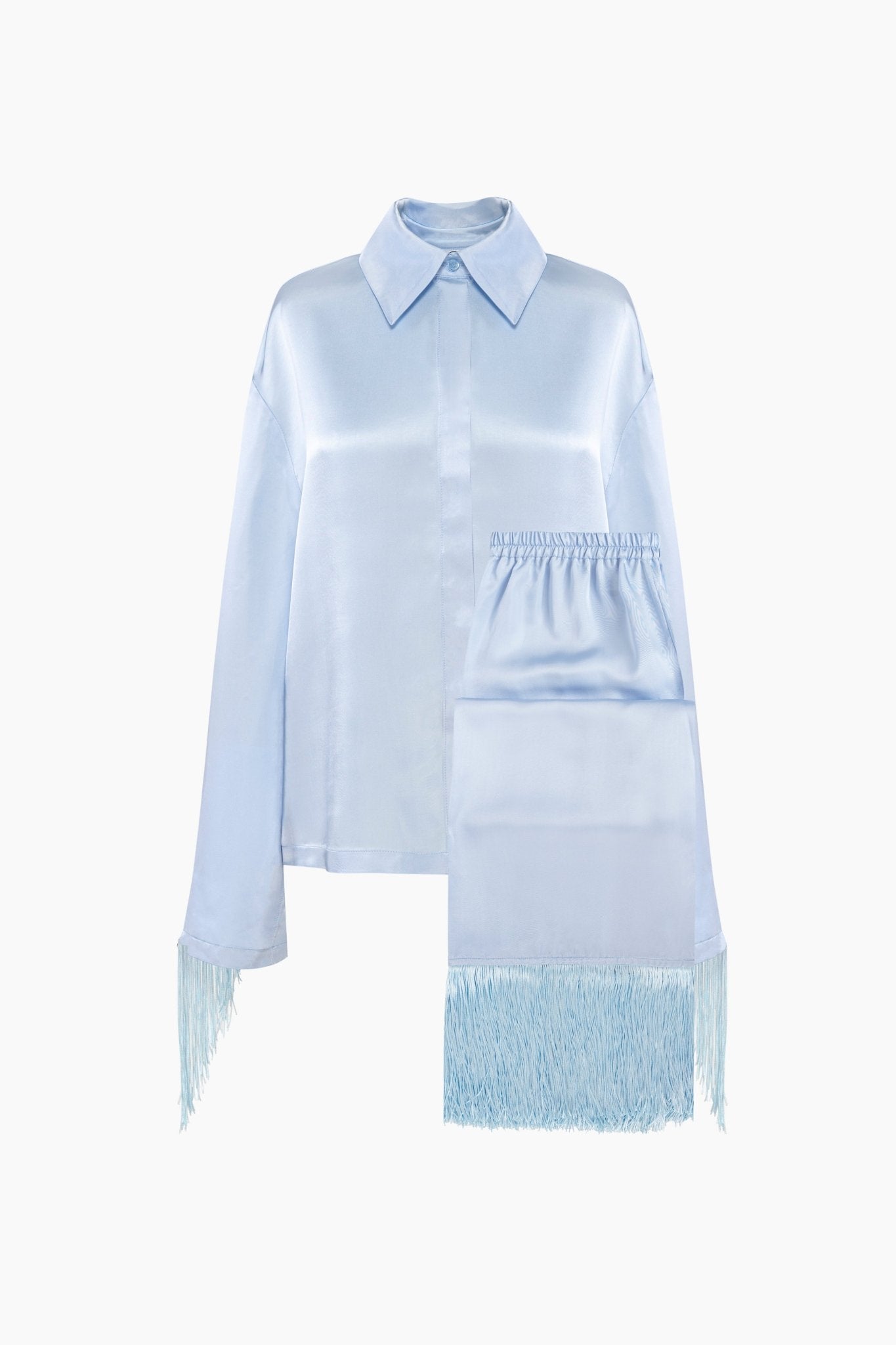 Blue Cosmic Cowboy Fringed Pyjama Set - ANNIE.G