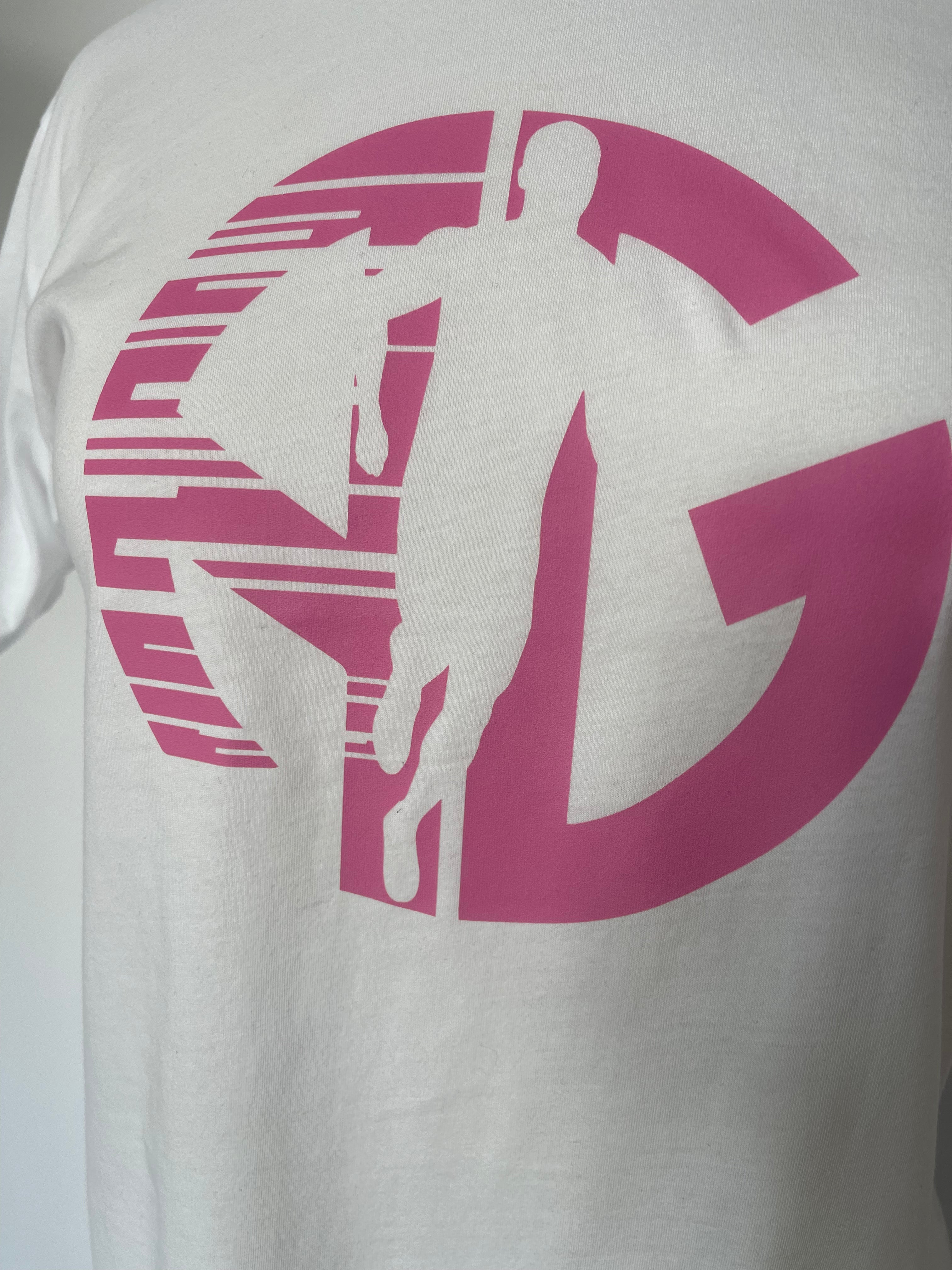 AG Running Man Unisex Tshirt - Tee - white - Pink AG - Black - Peach AG - cotton - lightweight - short sleeve