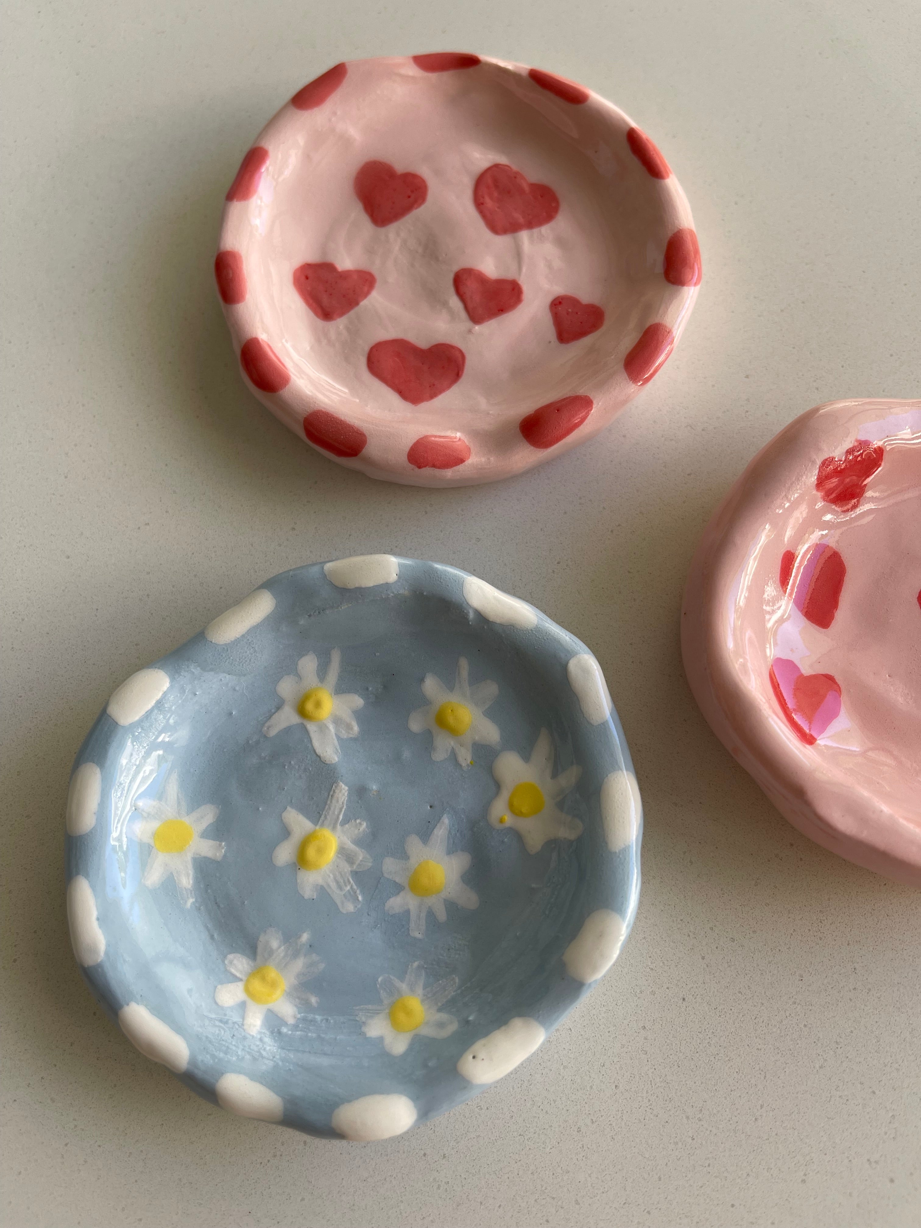 Mini Trinket Dishes - Hearts or Daisies