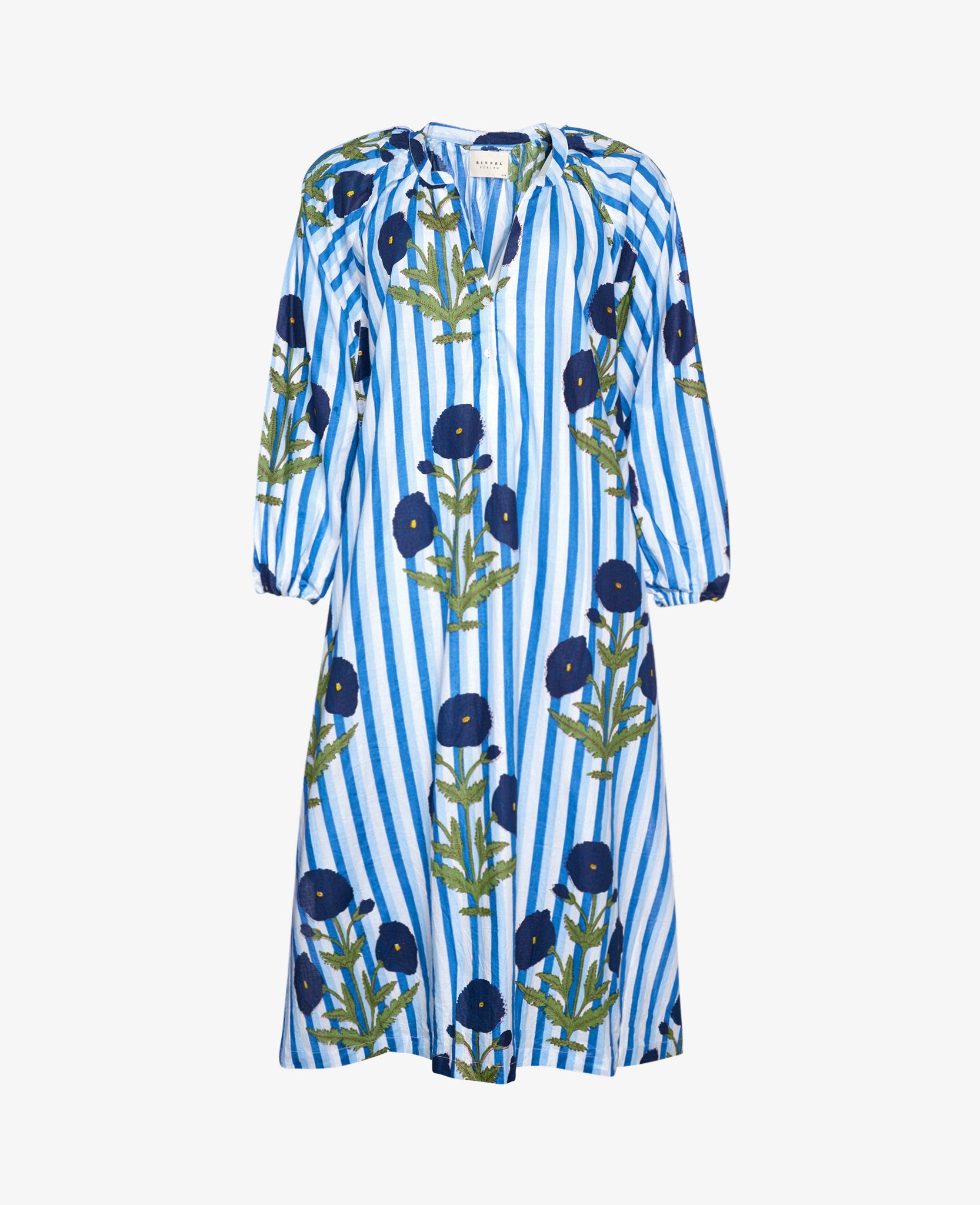 Lara Organic Cotton Dress - True Blue