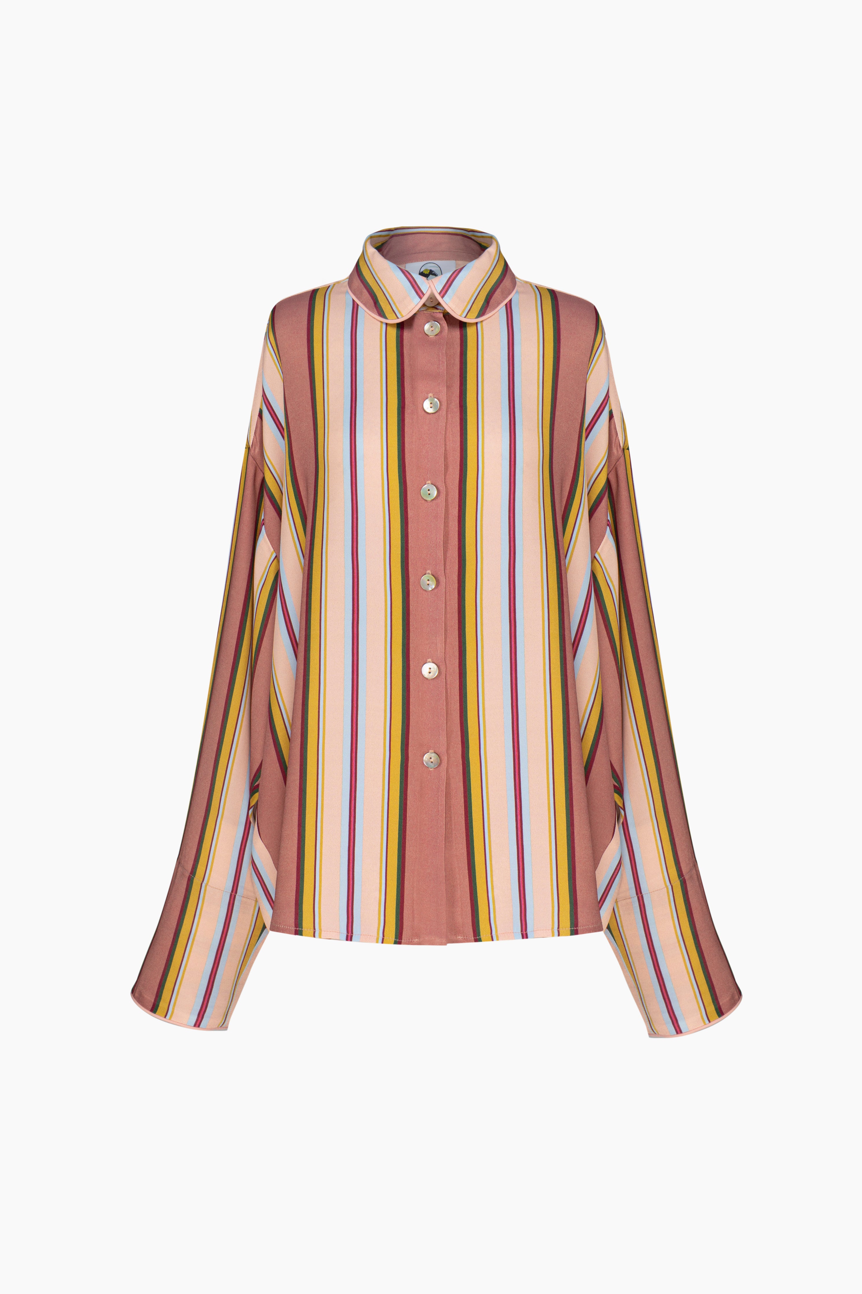 Sleeper Pastelle Oversized Shirt in Blush Stripes