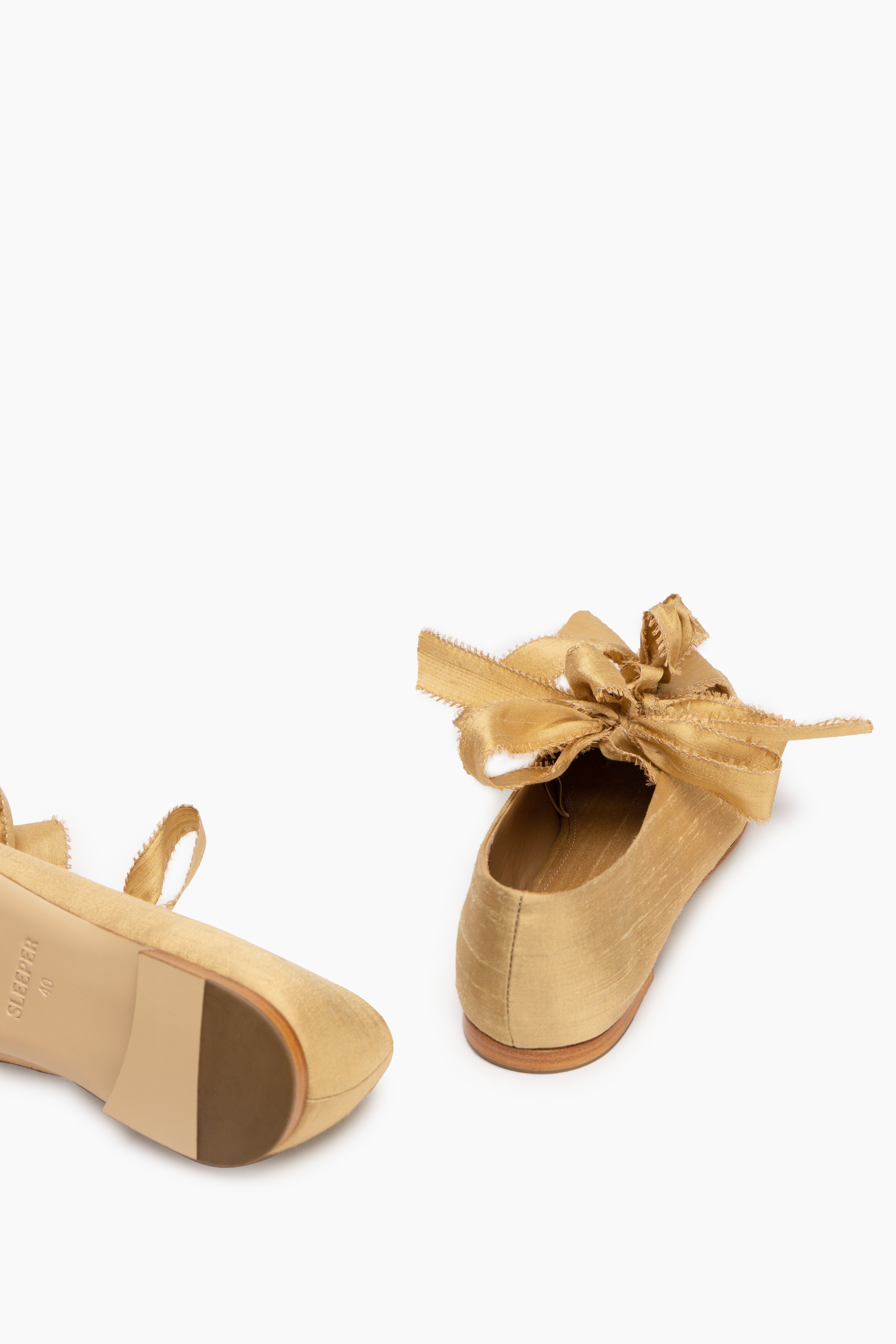 Mille-feuille Silk Flats with Bows