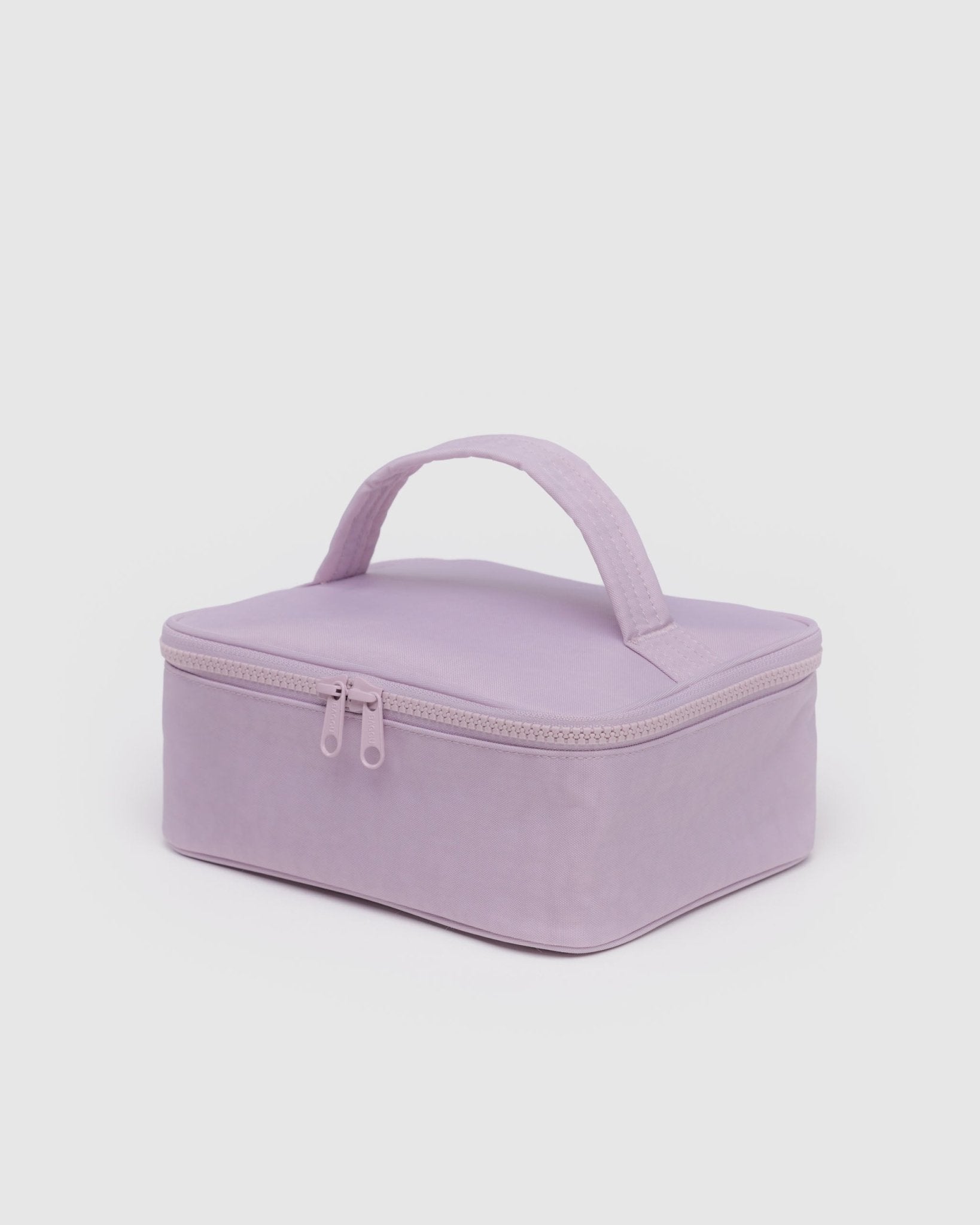 Dusty pink small cosmetic case with handle and zip top - ANNIE.G