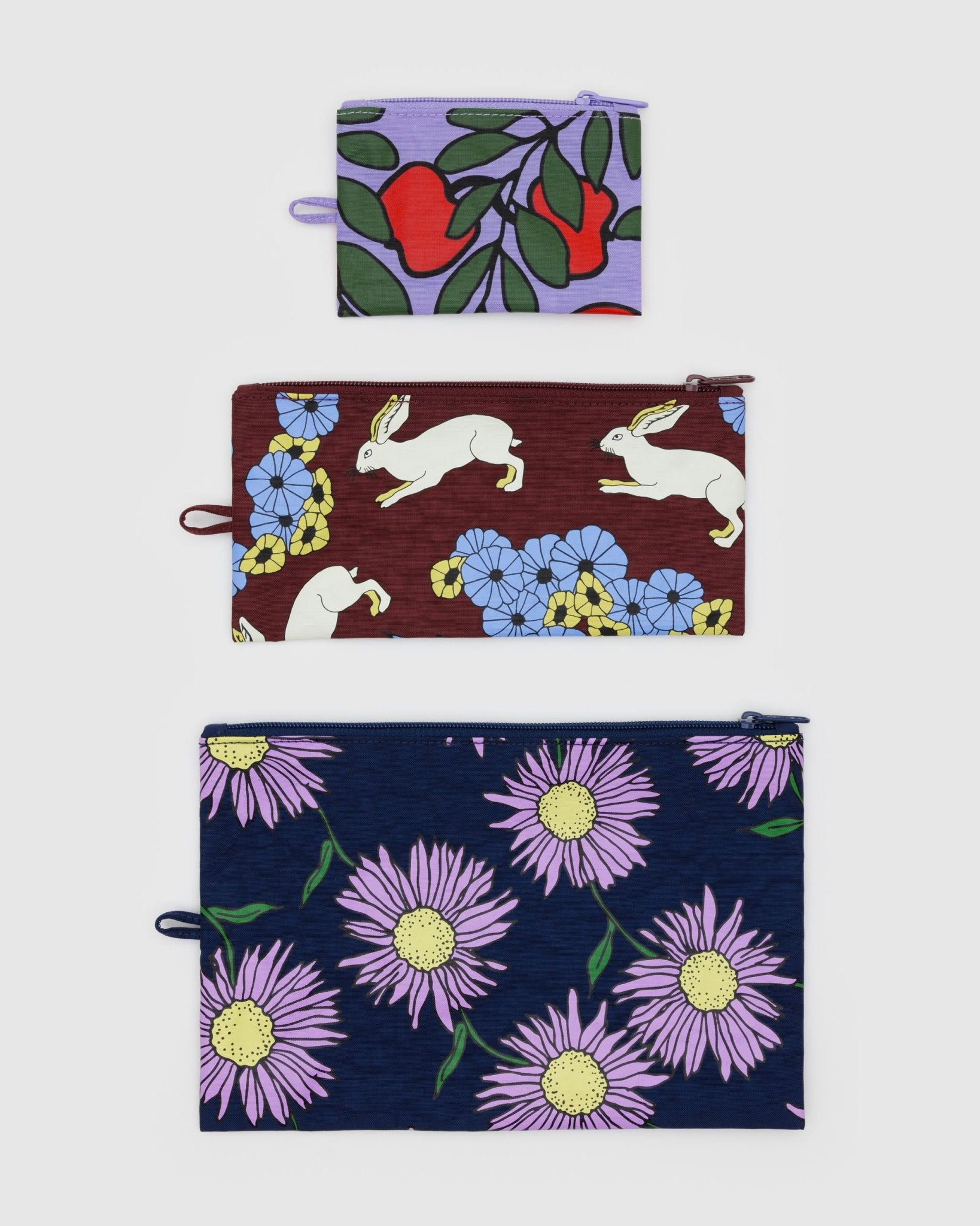 Baggu Flat Pouch SetNight Orchard1