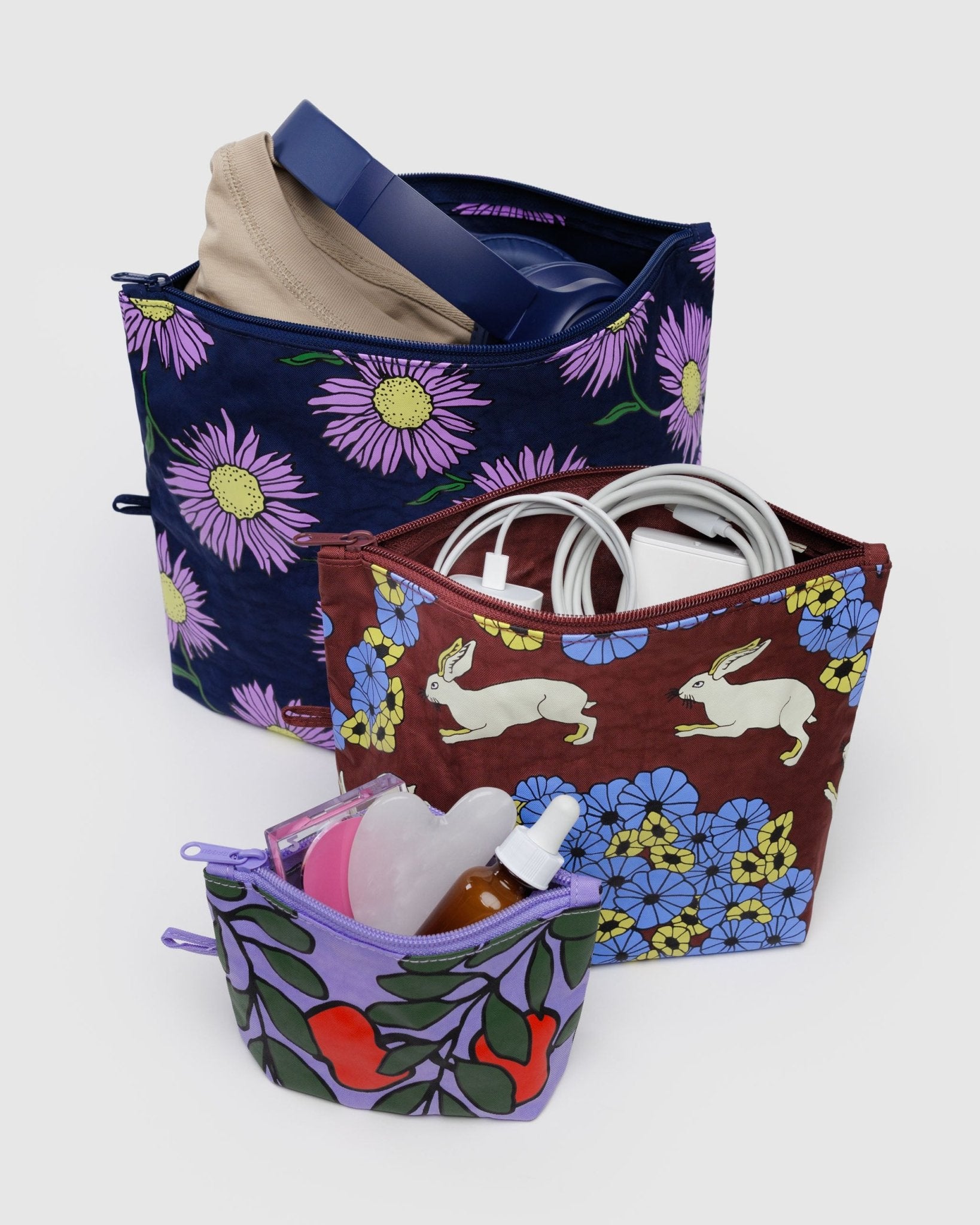 Baggu Go Pouch SetNight Orchard5